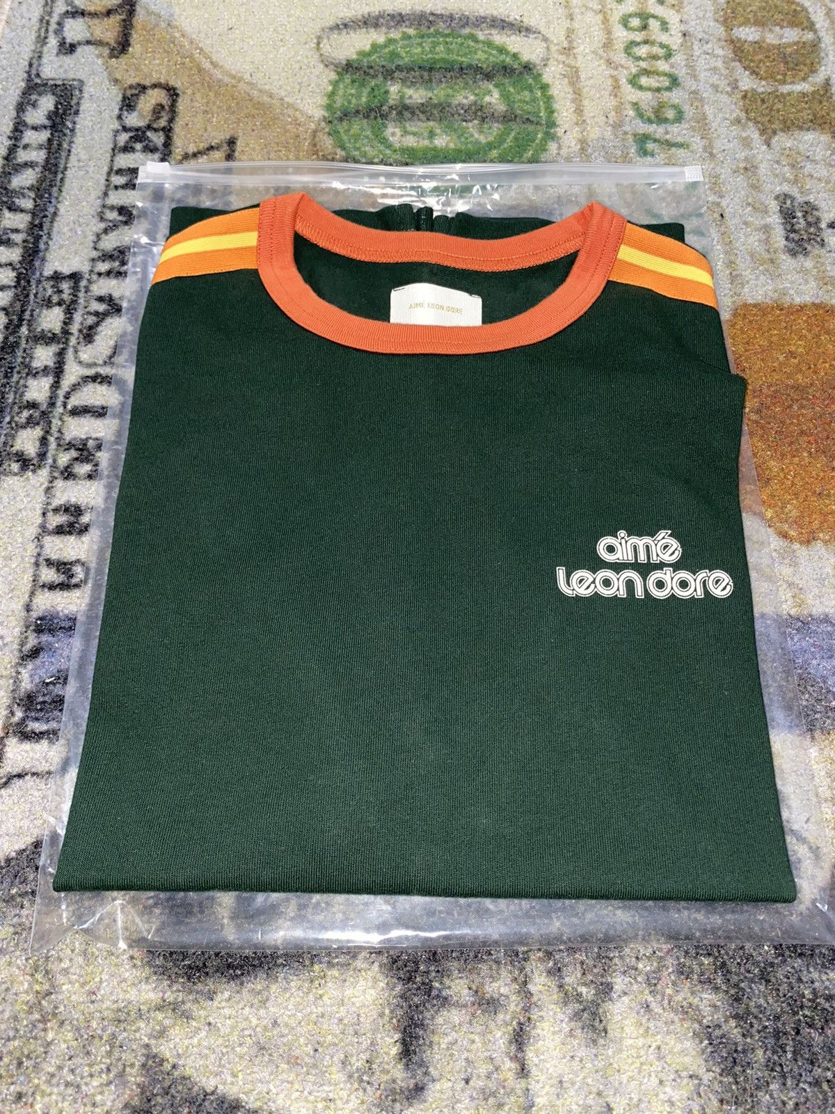 image of Aime Leon Dore Retro Ringer Tee in Green, Men's (Size XL)