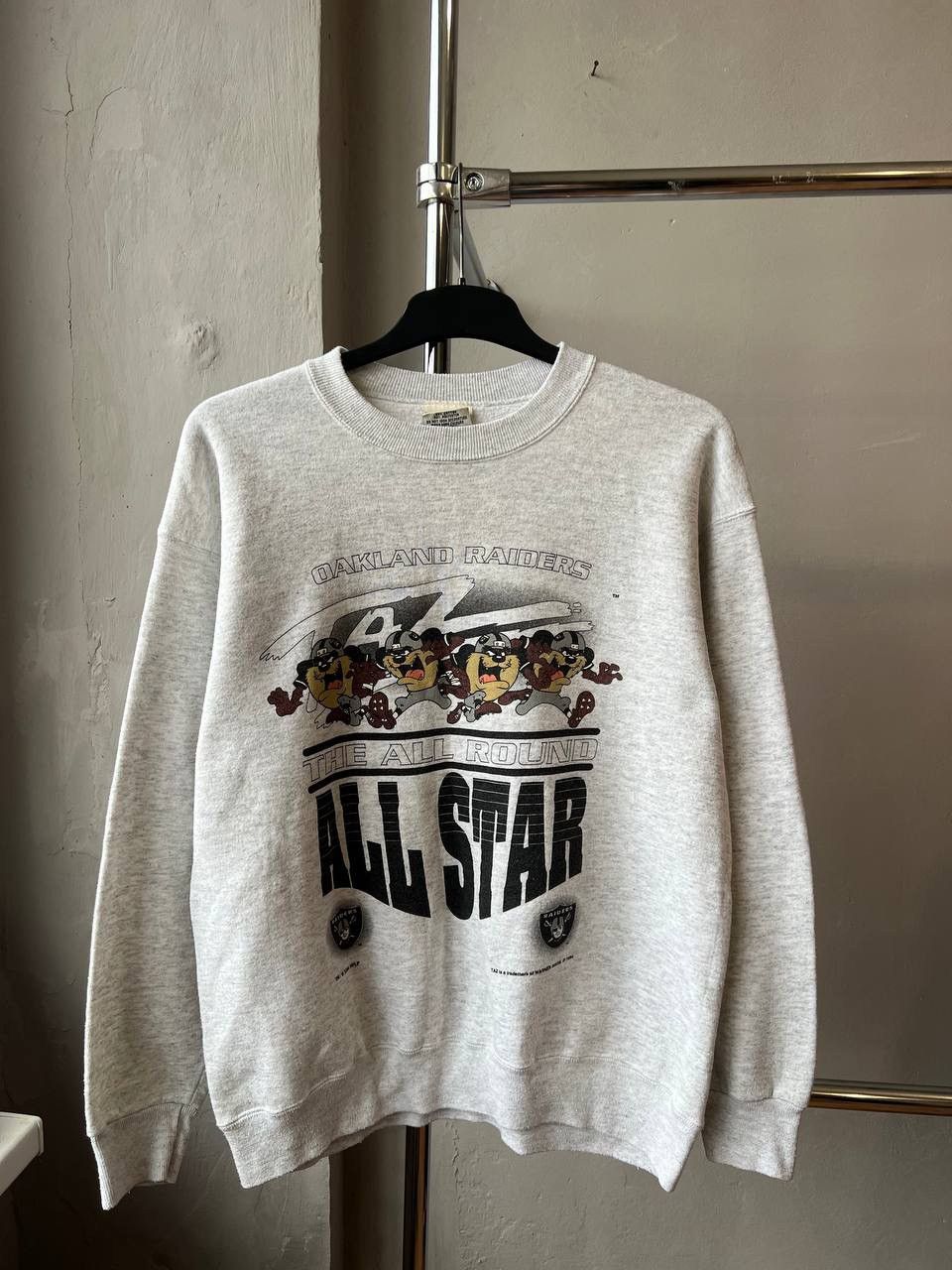 Nutmeg 1994/95 NFL LOS ANGELES RAIDERS LOONEY TUNES TAZ SWEATSHIRT Size US L / EU 52-54 / 3 - 2 Thumbnail