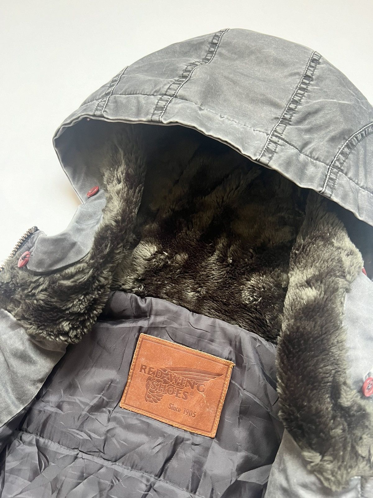 Red Wing Red Wing Racoon Fur Hooded Winter Bomber Size US L / EU 52-54 / 3 - 7 Thumbnail