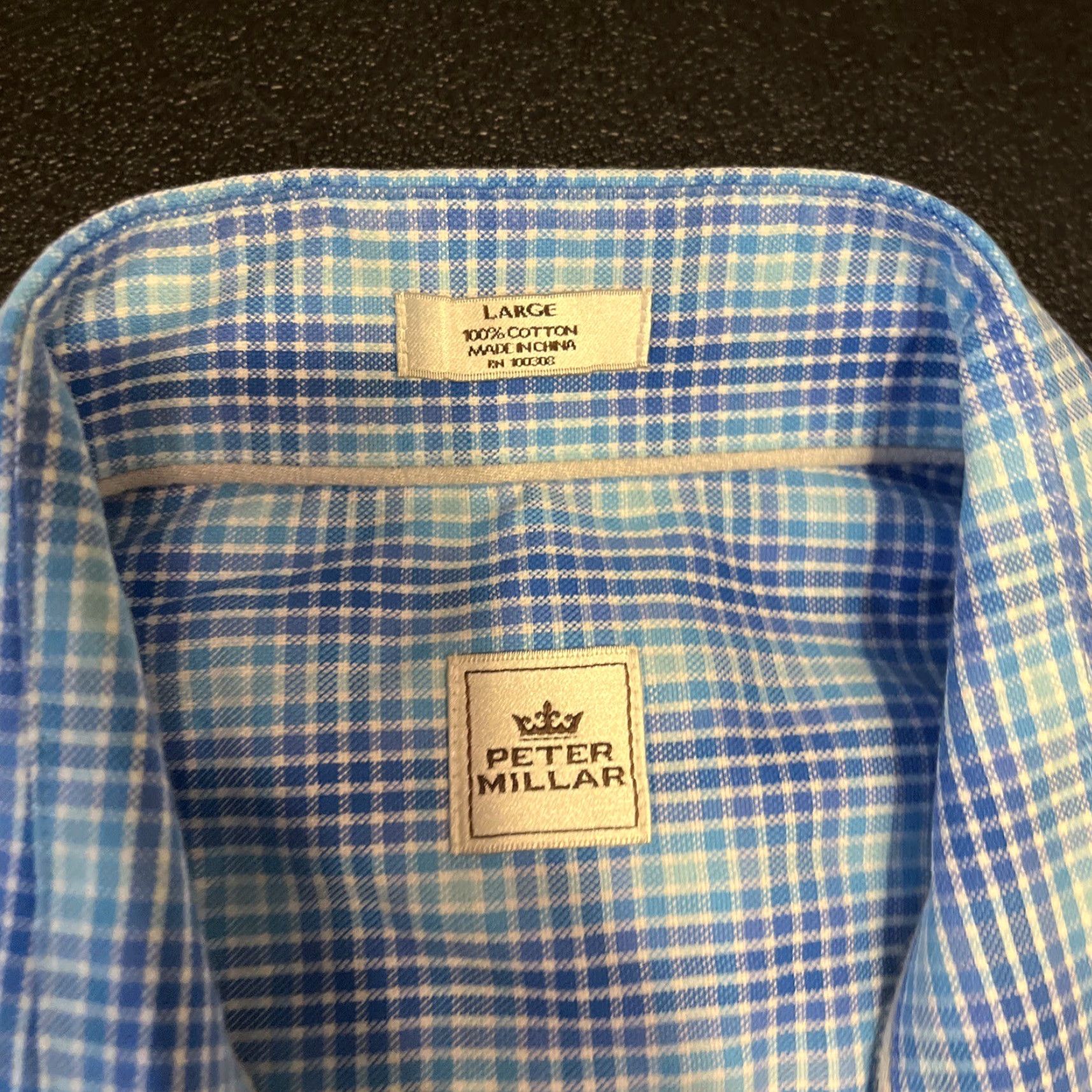 Peter Millar VINTAGE Peter Millar Mens Blue Plaid Long Sleeve Button Front Shirt L EUC Size US L / EU 52-54 / 3 - 3 Thumbnail