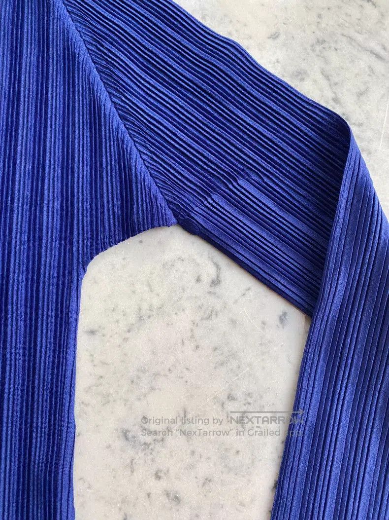 Issey Miyake Issey Miyake Blue Rib Top Size L / US 10 / IT 46 - 5 Thumbnail