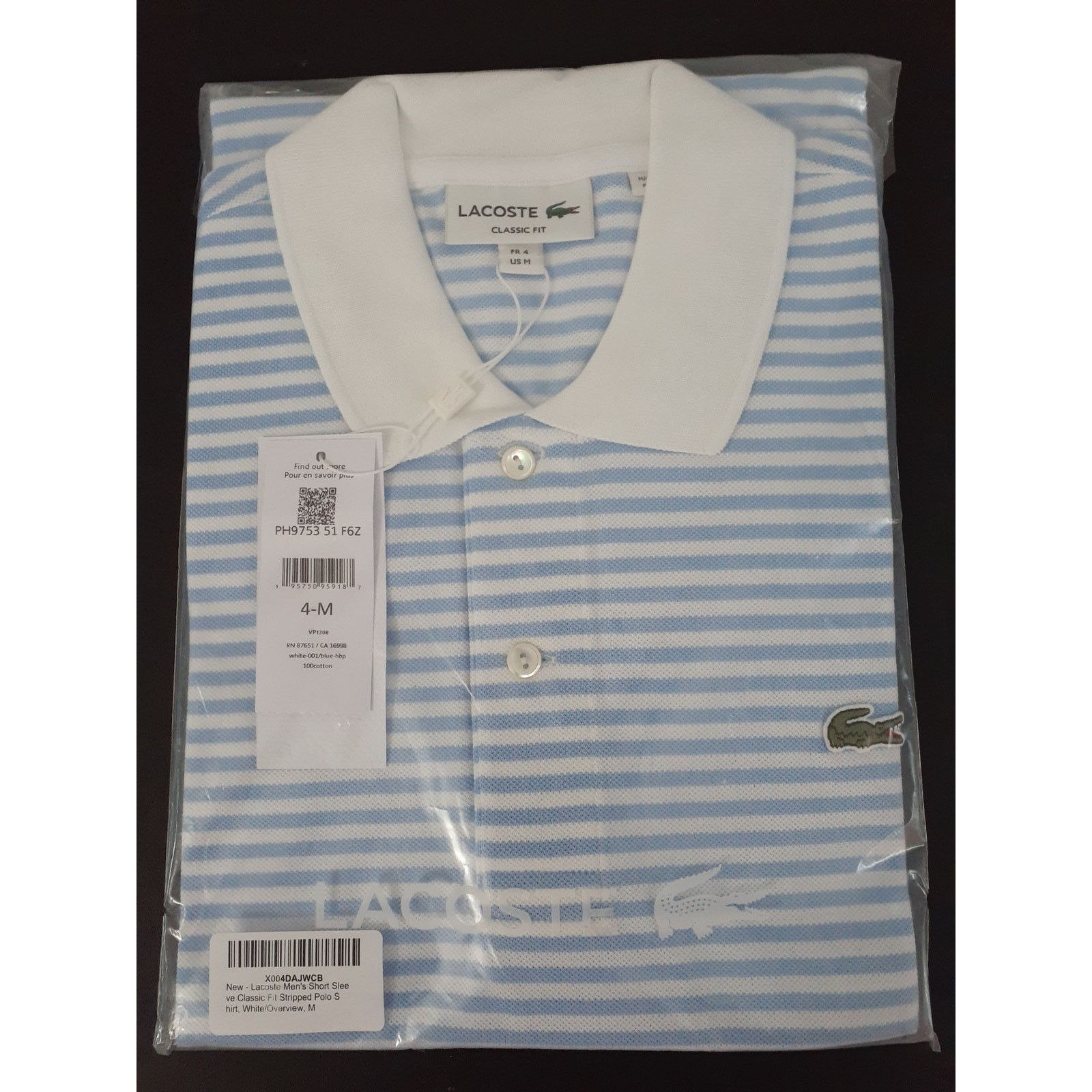 Lacoste Lacoste Men's Classic Fit Stripped Polo Shirt Overview M Size US M / EU 48-50 / 2 - 2 Thumbnail