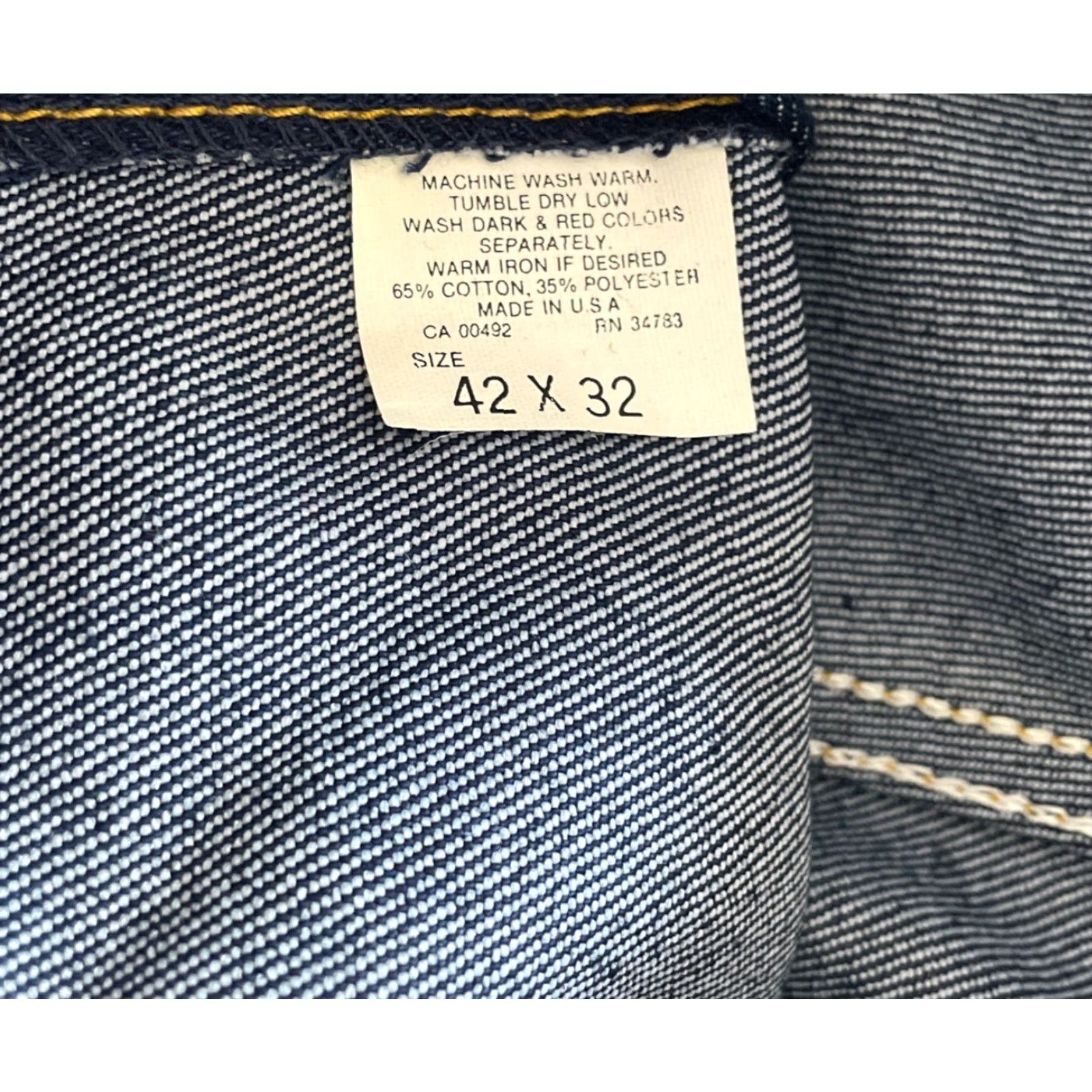 Lee VINTAGE Lee Riders Denim Jeans Men 42x32 Bootcut Regular Dark blue USA 5-Pocket Jeans Mens Size US 42 / EU 58 - 7 Thumbnail