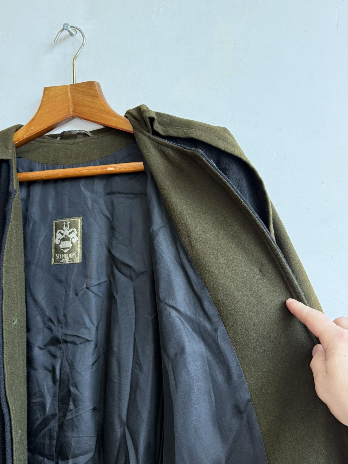 Schneiders Vintage Schneiders Salzburg Wool Coat with Green Cape Wool Size L / US 10 / IT 46 - 18 Thumbnail