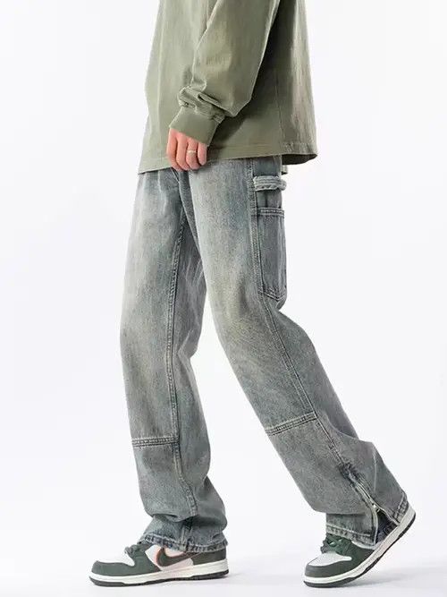 Japanese Brand Kin High Street Vintage Loose Fit Jeans Light Blue Size US 32 / EU 48 - 5 Thumbnail