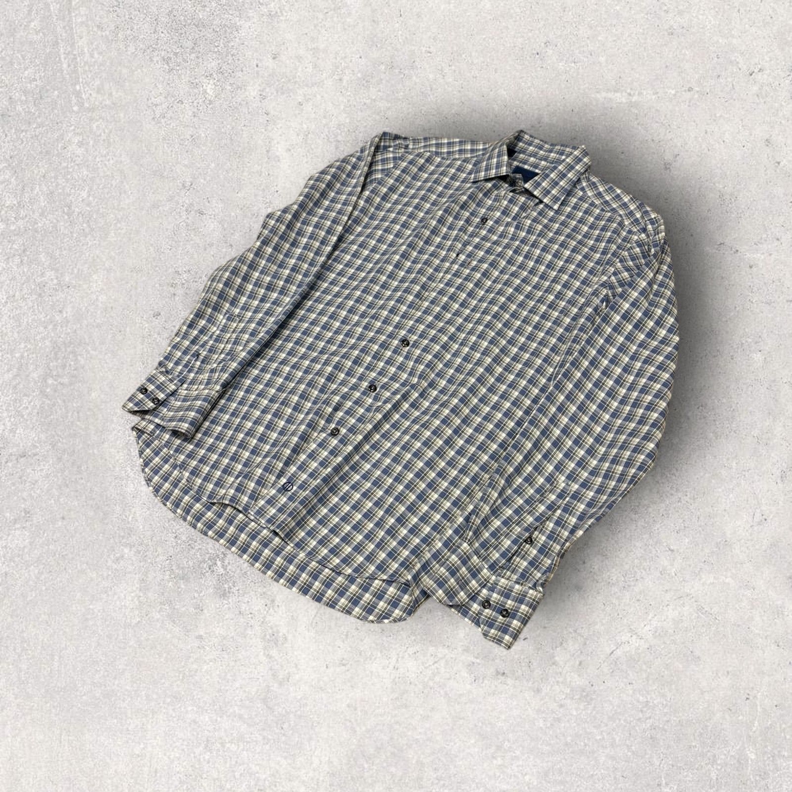 David Donahue David Donahue Dress Shirt Mens Blue Check Twill Button Up M Size US M / EU 48-50 / 2 - 3 Thumbnail