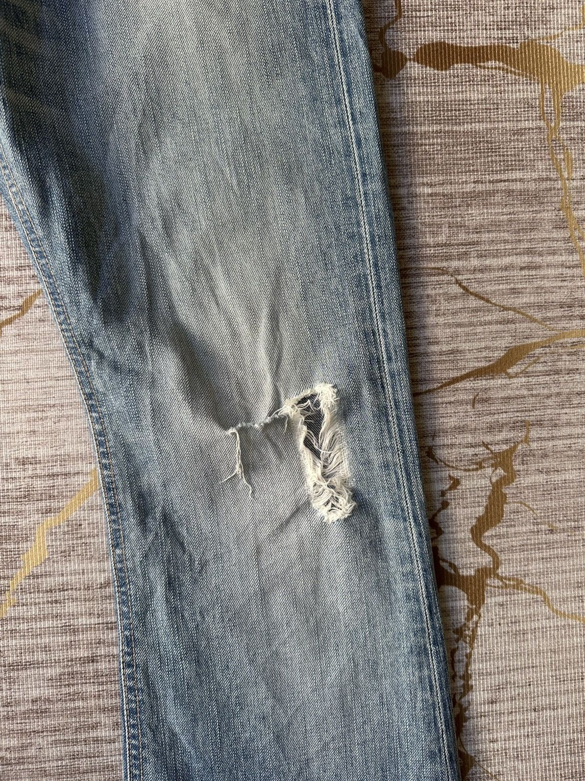 If Six Was Nine FLARE Edwin Miss 503 Rude Distressed Denim Size 30" / US 8 / IT 44 - 9 Thumbnail