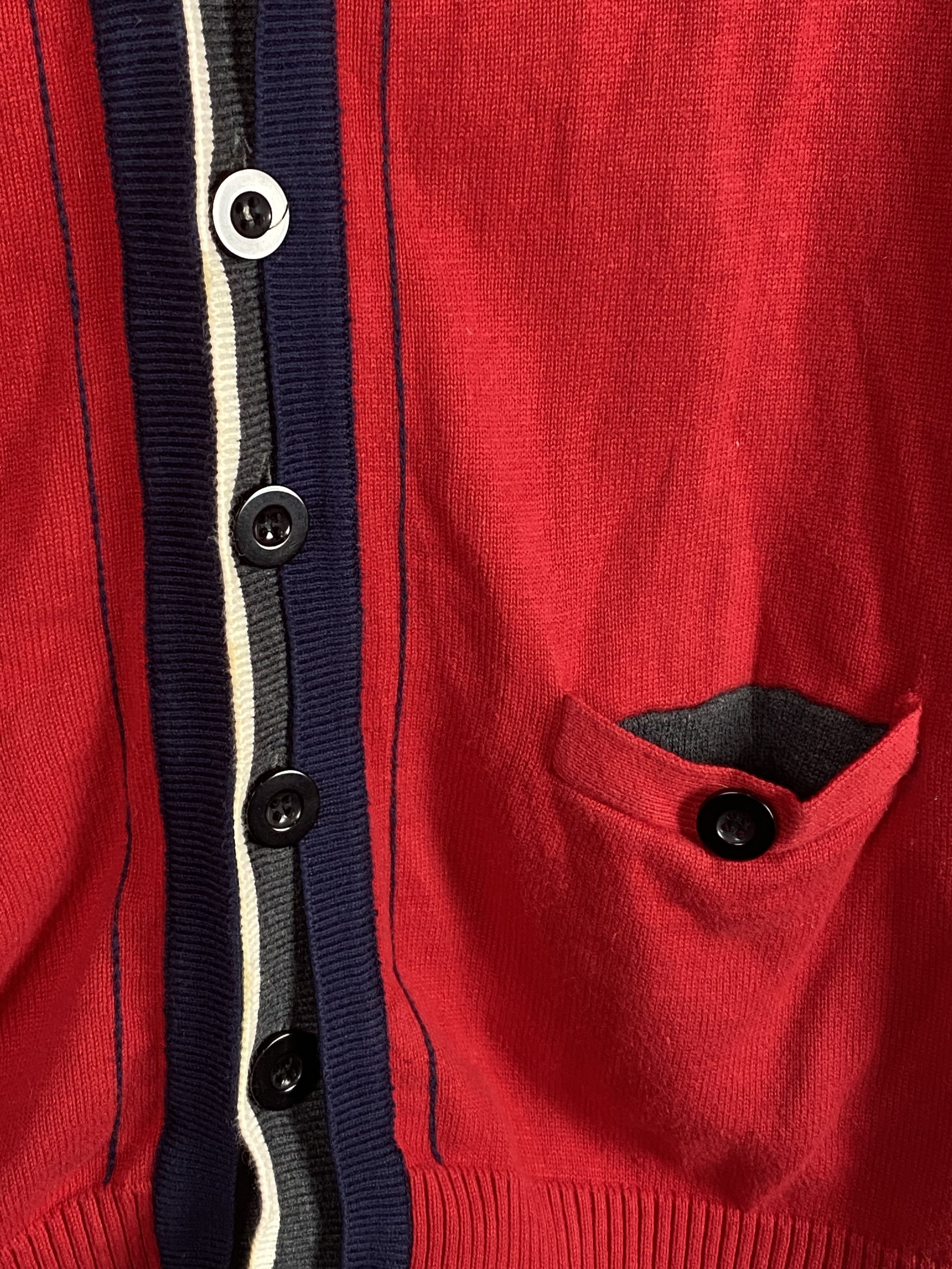 Andrew Mackenzie Check Cardigan With Bottom Big Logo Tag Size US M / EU 48-50 / 2 - 6 Thumbnail
