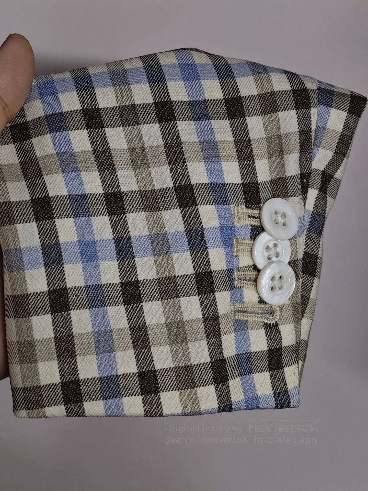 Lubiam Italian Wool Checkered Blazer. Size US S / EU 44-46 / 1 - 4 Thumbnail