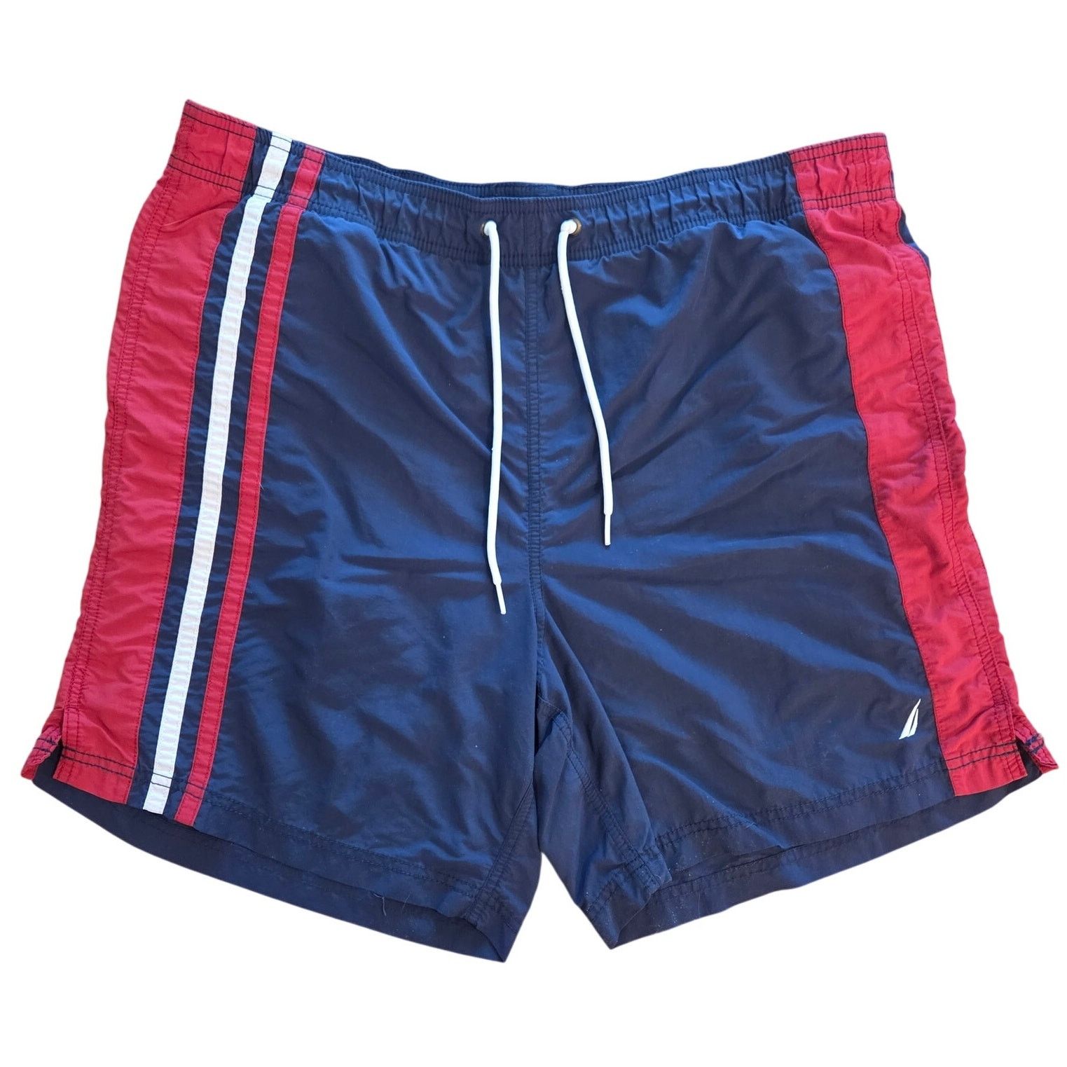 Nautica Nautica Men's Red White and Blue Swim Trunks - Large Size US 34 / EU 50 - 1 Thumbnail