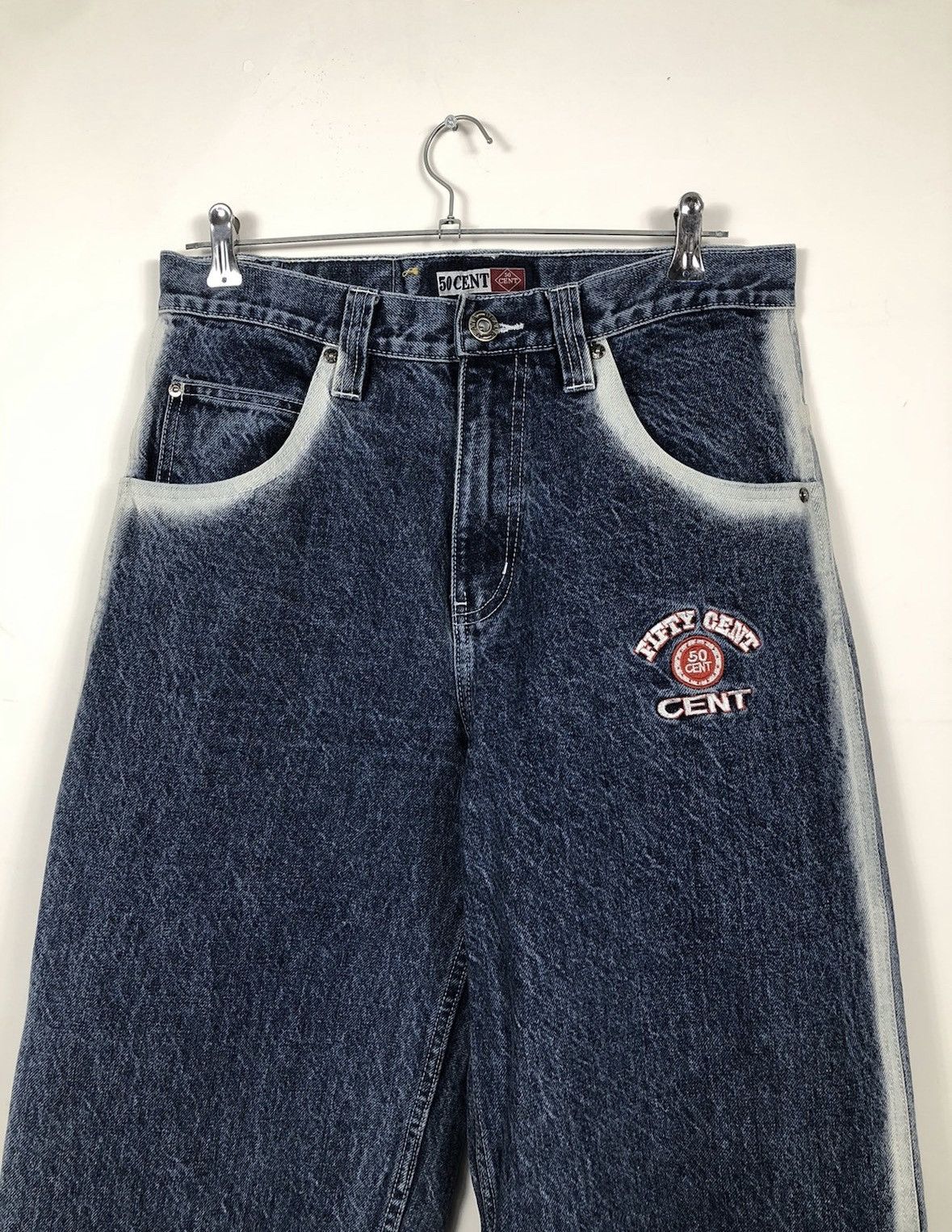 50 Cent × Rap Tees × Vintage 50 Cent authentic Vintage Baggy Denim Jeans Very Rare Item Size US 32 / EU 48 - 4 Thumbnail