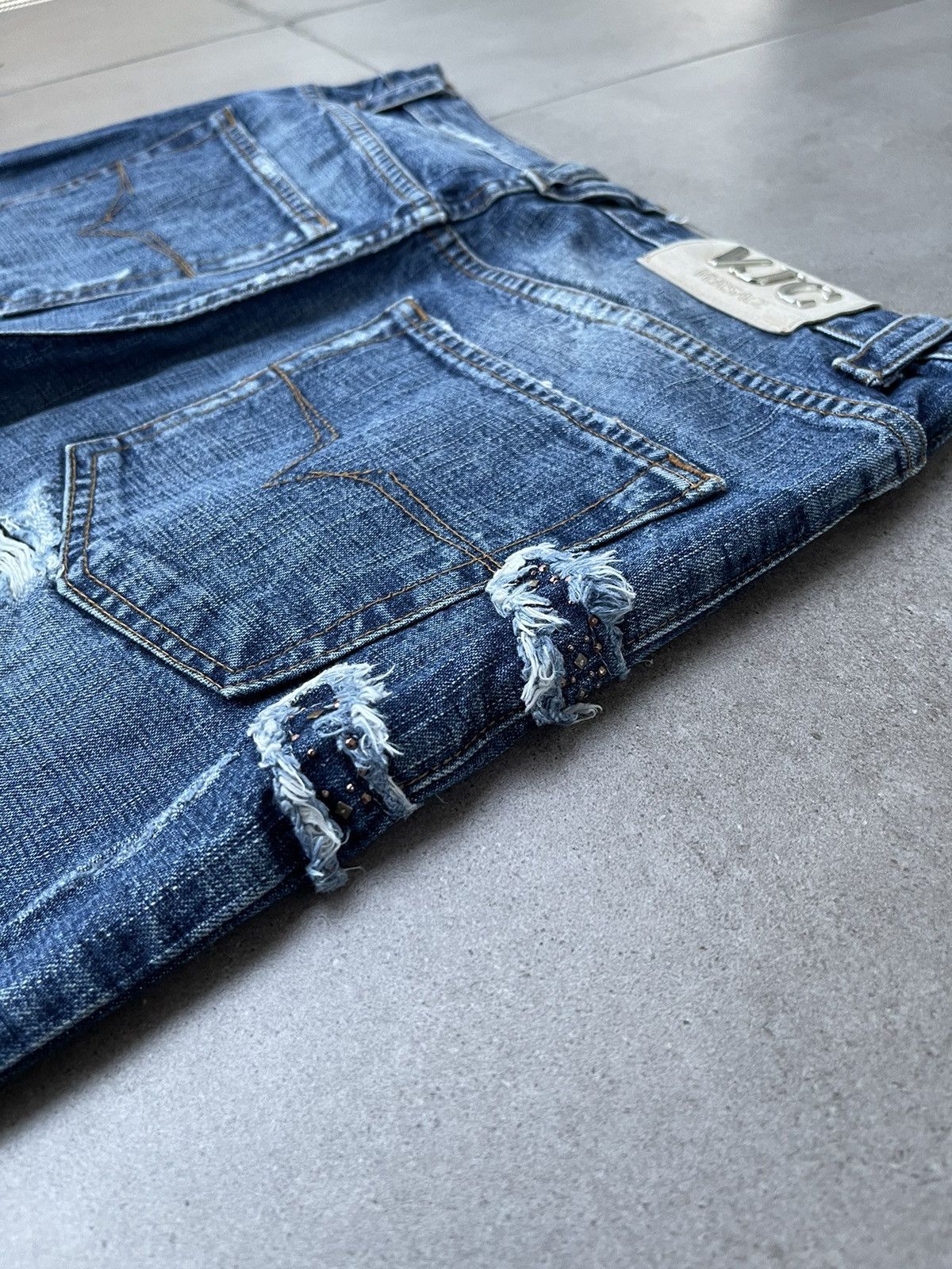 Versace Versace Jeans Couture Distressed Light Indigo Denim Pants Size US 32 / EU 48 - 15 Thumbnail