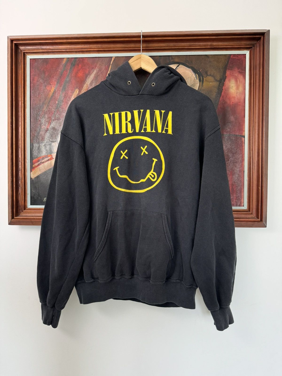 Band Tees Rare Vintage Nirvana Smiley Band Hoodie Washed Distressed Size US M / EU 48-50 / 2 - 1 Thumbnail