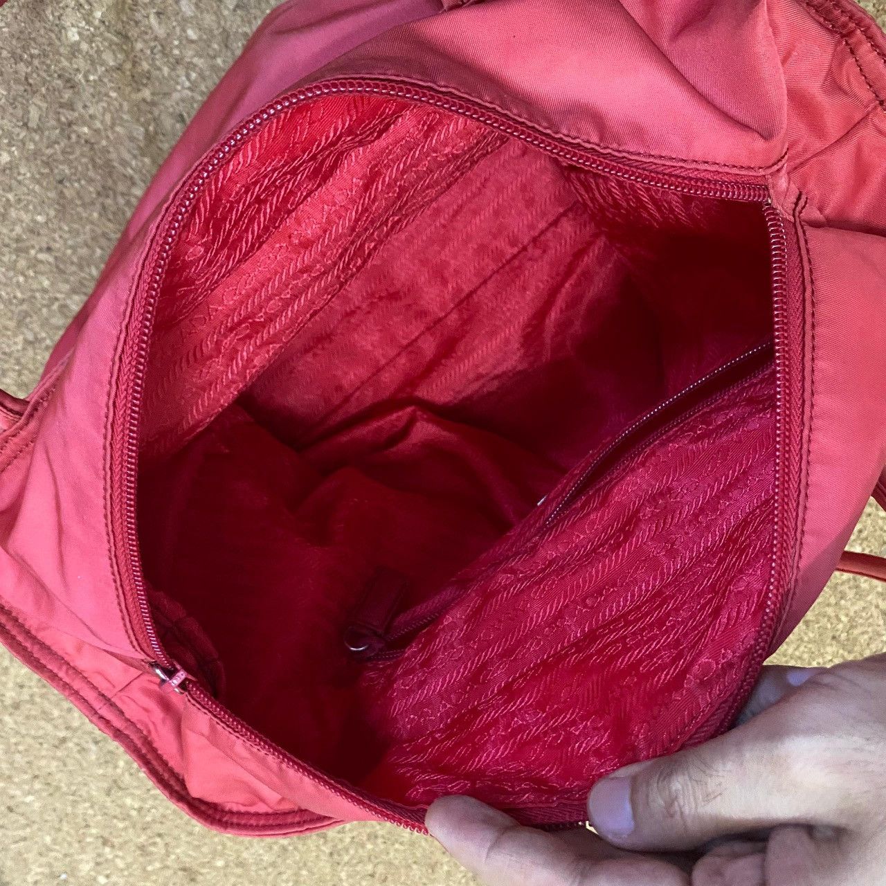 Prada Prada Vintage Tote – Iconic Red Nylon – Everyday Luxury Size ONE SIZE - 6 Thumbnail