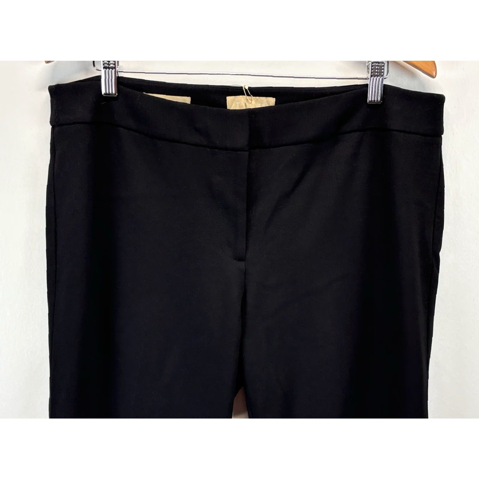 Talbots Talbots Dress Pants Pants 14W Plus Black Women’s Career Business Knit Rayon Flat Front Solid Solid Pattern Zip - Mens? Size 36" / US 14 / IT 50 - 2 Thumbnail