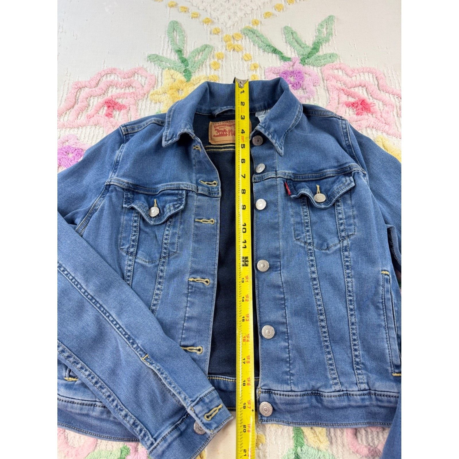 Levi's Levi Strauss & Co Womens Denim Trucker Jacket Size S Blue Size S / US 4 / IT 40 - 3 Thumbnail
