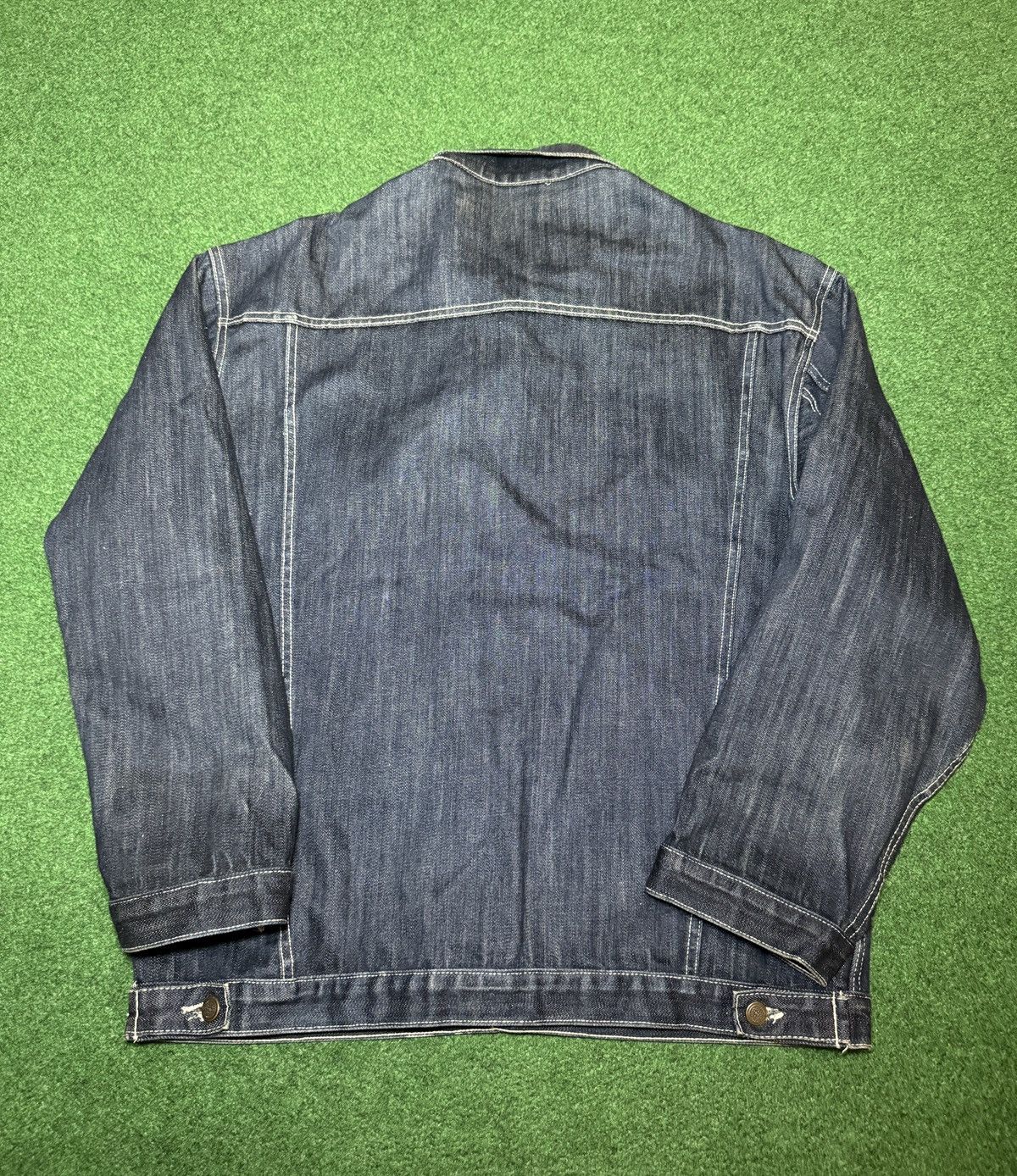 Vintage Denim Jacket XXL Baggy Hip Hop 90s Y2K Dark Wash Jean Jacket Size US XXL / EU 58 / 5 - 4 Thumbnail