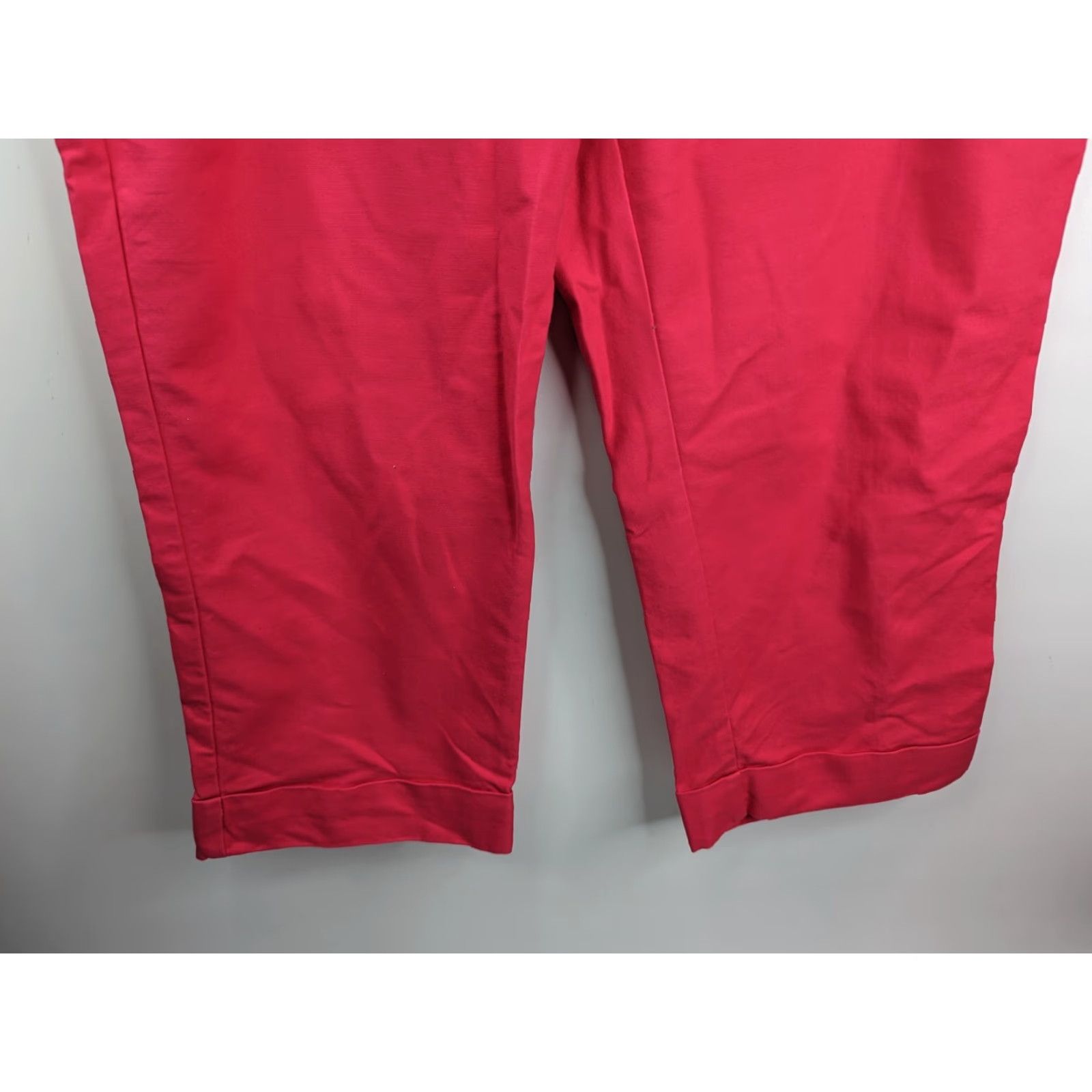 Ann Taylor Ann Taylor Women Cropped Leg Pants Coral Pink Size 14 Trousers Casual Stretch Size 36" / US 14 / IT 50 - 3 Thumbnail
