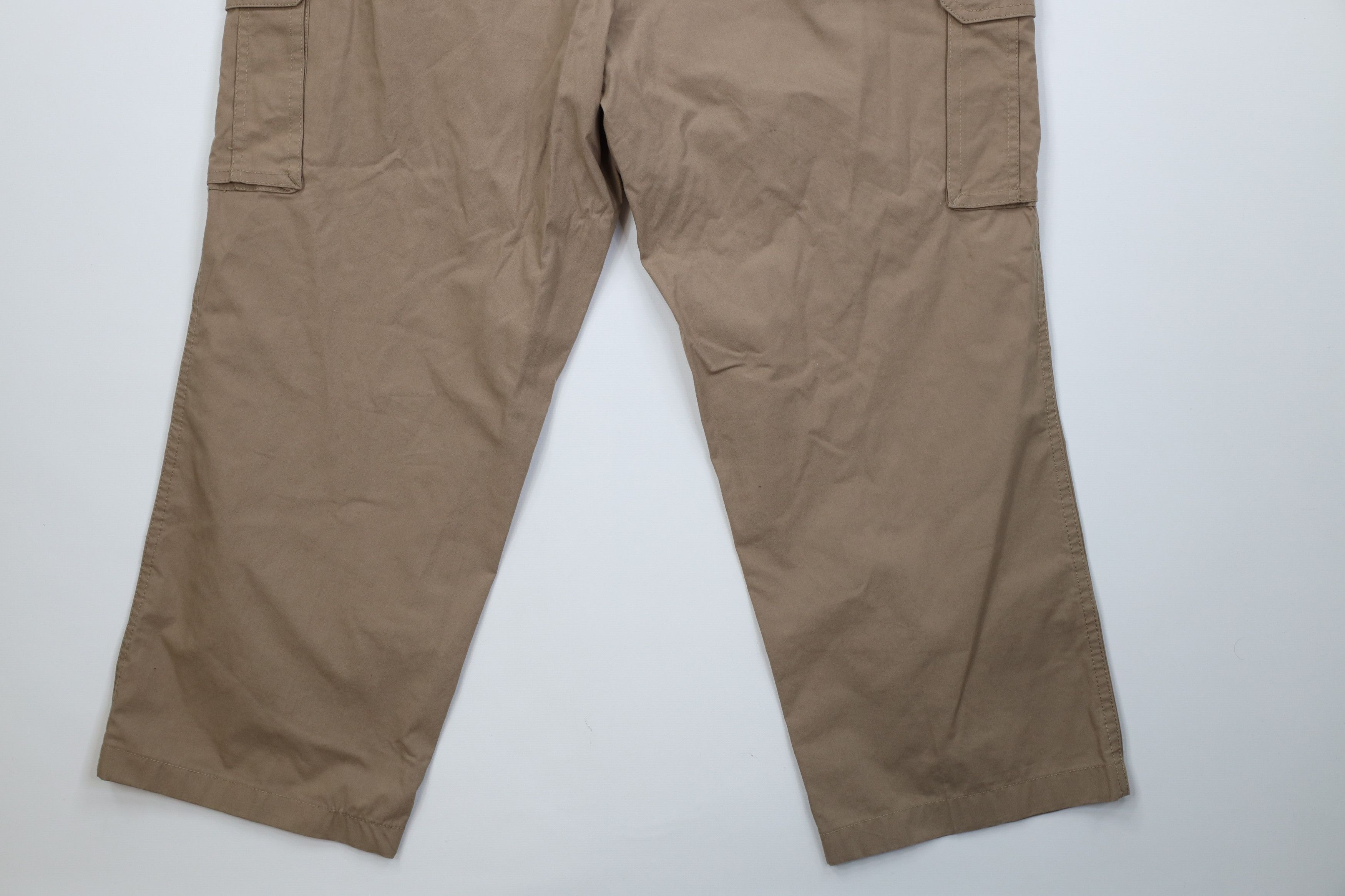 Vintage Vintage 90s Streetwear Baggy Wide Leg Cargo Pants Khaki Size US 44 / EU 60 - 13 Thumbnail