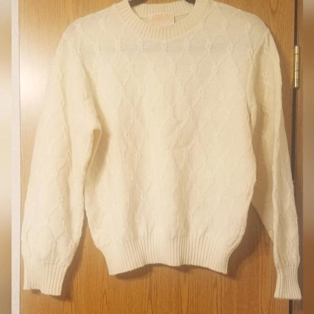 Pendleton Pendleton Vintage Wool Cream Cable Knit Sweater Size Medium Size M / US 6-8 / IT 42-44 - 1 Thumbnail