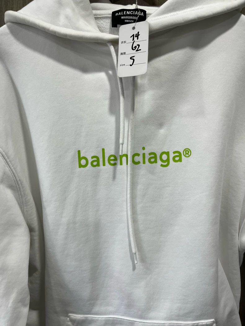 Balenciaga Balenciaga Email Logo White and Green Hoodie Size US S / EU 44-46 / 1 - 9 Thumbnail
