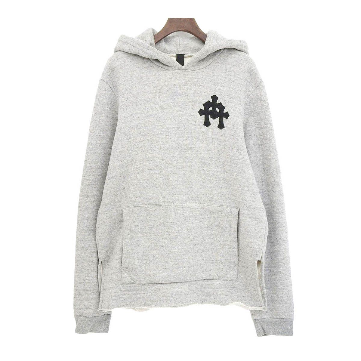 Image of Chrome Hearts Triple Cross Sweatshirt in Grey, Men's (Size Small)