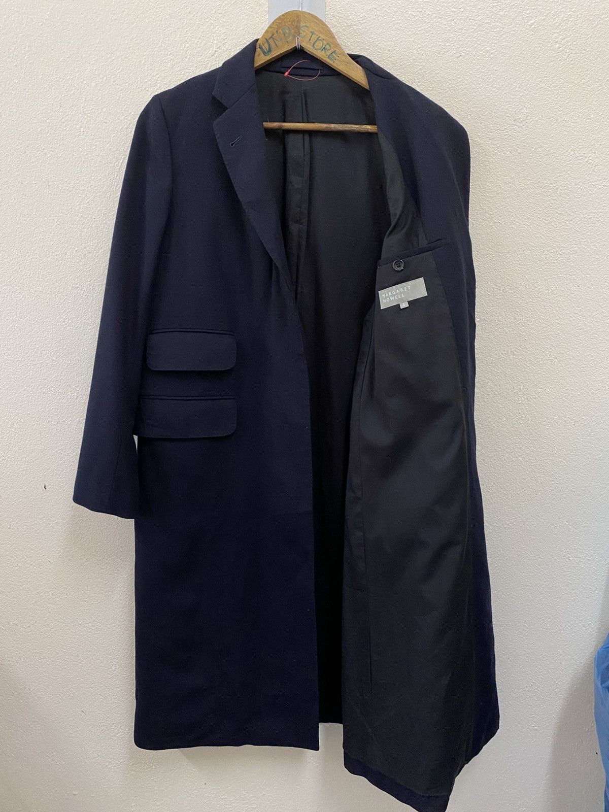 Margaret Howell Margaret Howell Wool Coat Jacket - Navy Blue Size M / US 6-8 / IT 42-44 - 1 Thumbnail