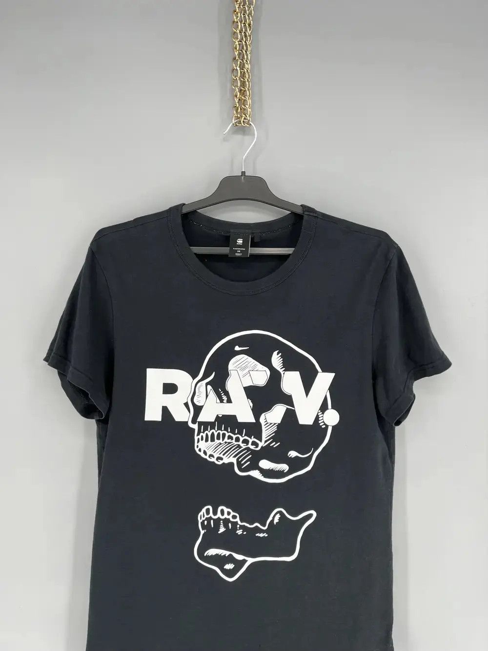 G-Star Vintage G Star Raw Big Skull Logo Black T Shirt Humor Style Size US M / EU 48-50 / 2 - 6 Thumbnail
