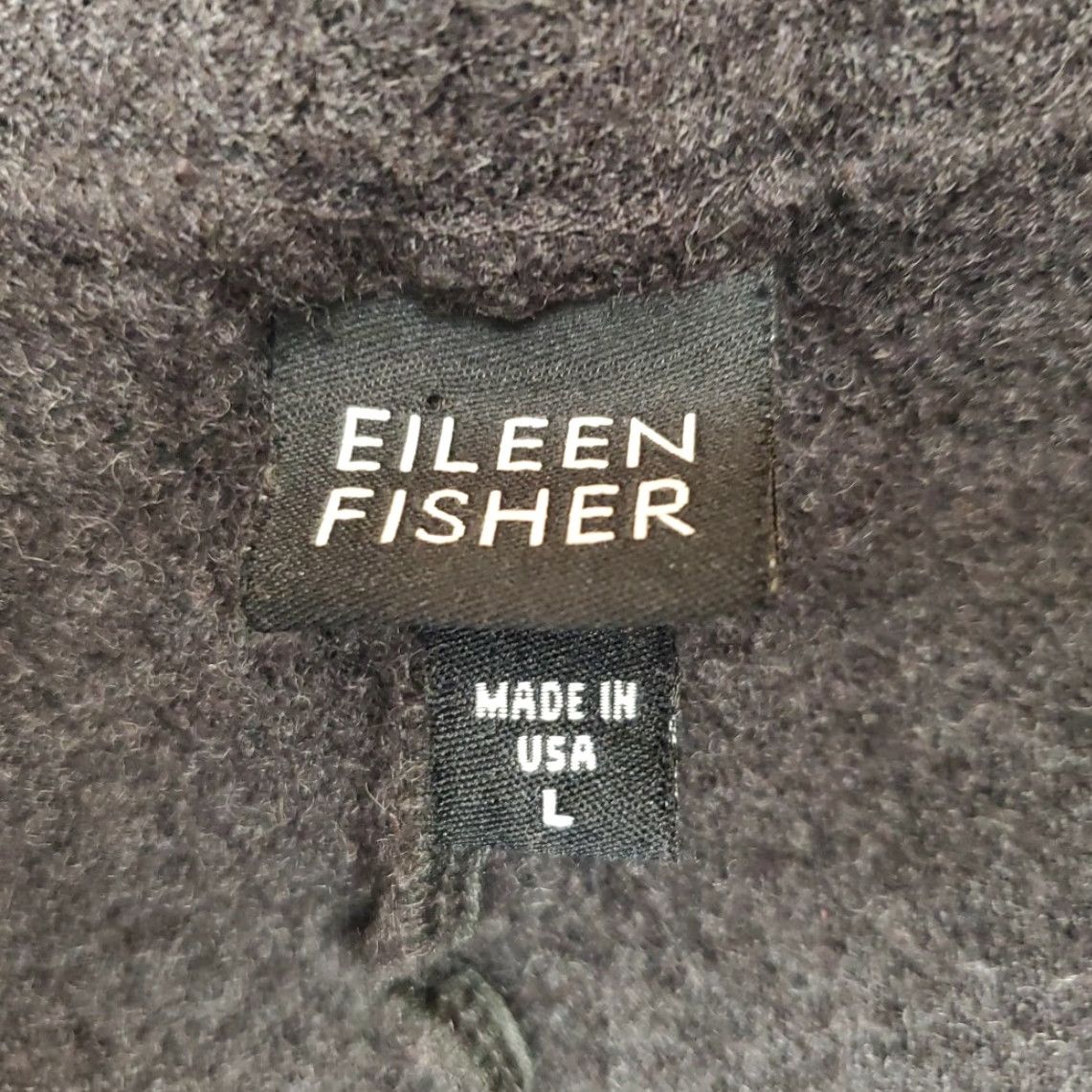 Eileen Fisher VINTAGE Eileen Fisher Pants Womens L Charcoal Wool Cropped Capri Minimalist Made in USA Size 36" / US 14 / IT 50 - 3 Thumbnail