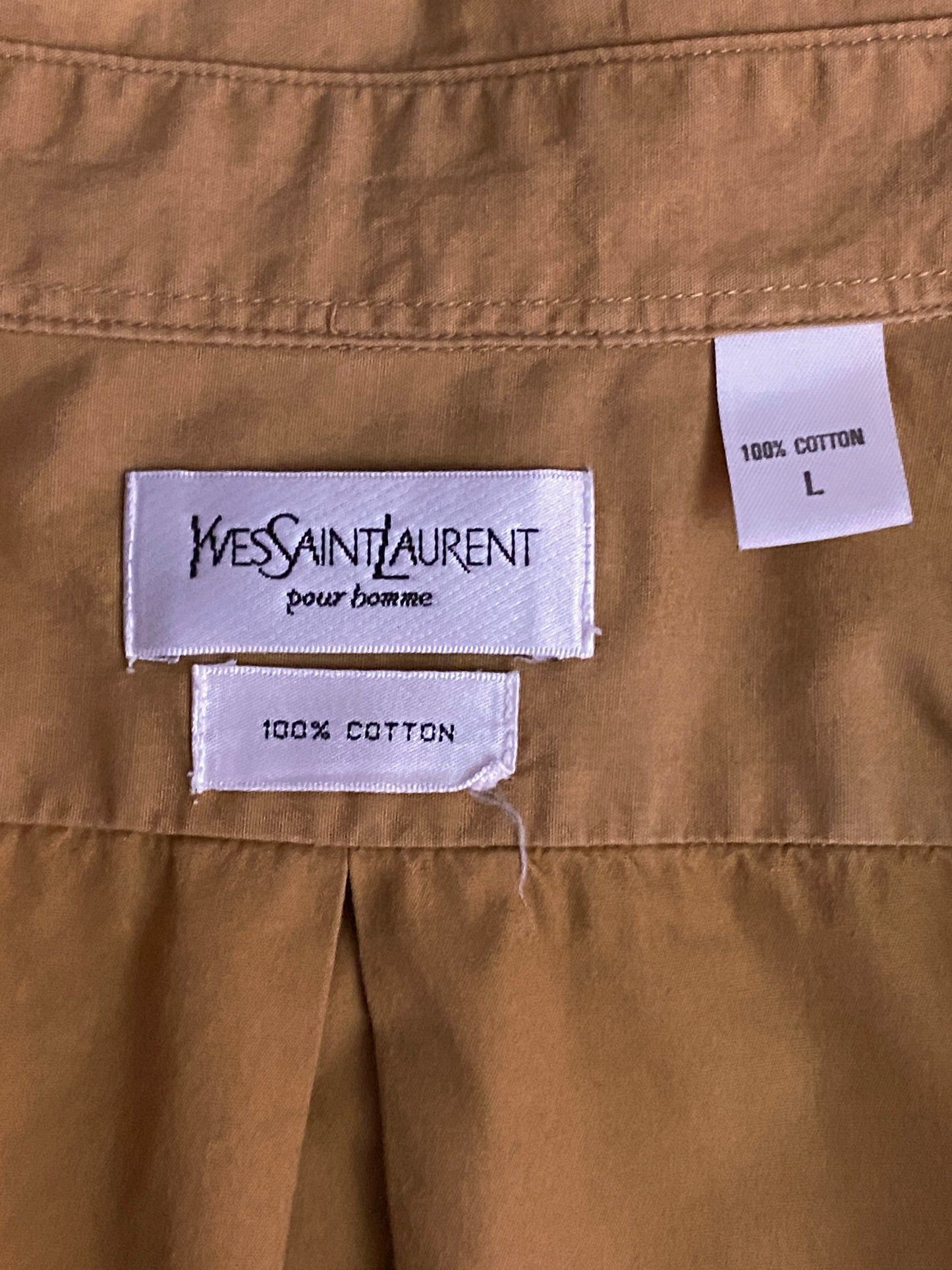 Designer × Yves Saint Laurent Yves Saint Laurent Vintage Men's Short Sleeve Shirt - L Size US L / EU 52-54 / 3 - 7 Thumbnail