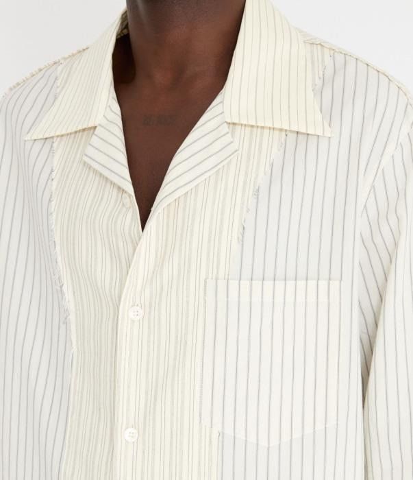 Maison Margiela o1bcso1str0426 Striped Cuban Collar Long-sleeve Shirt Size US S / EU 44-46 / 1 - 6 Thumbnail