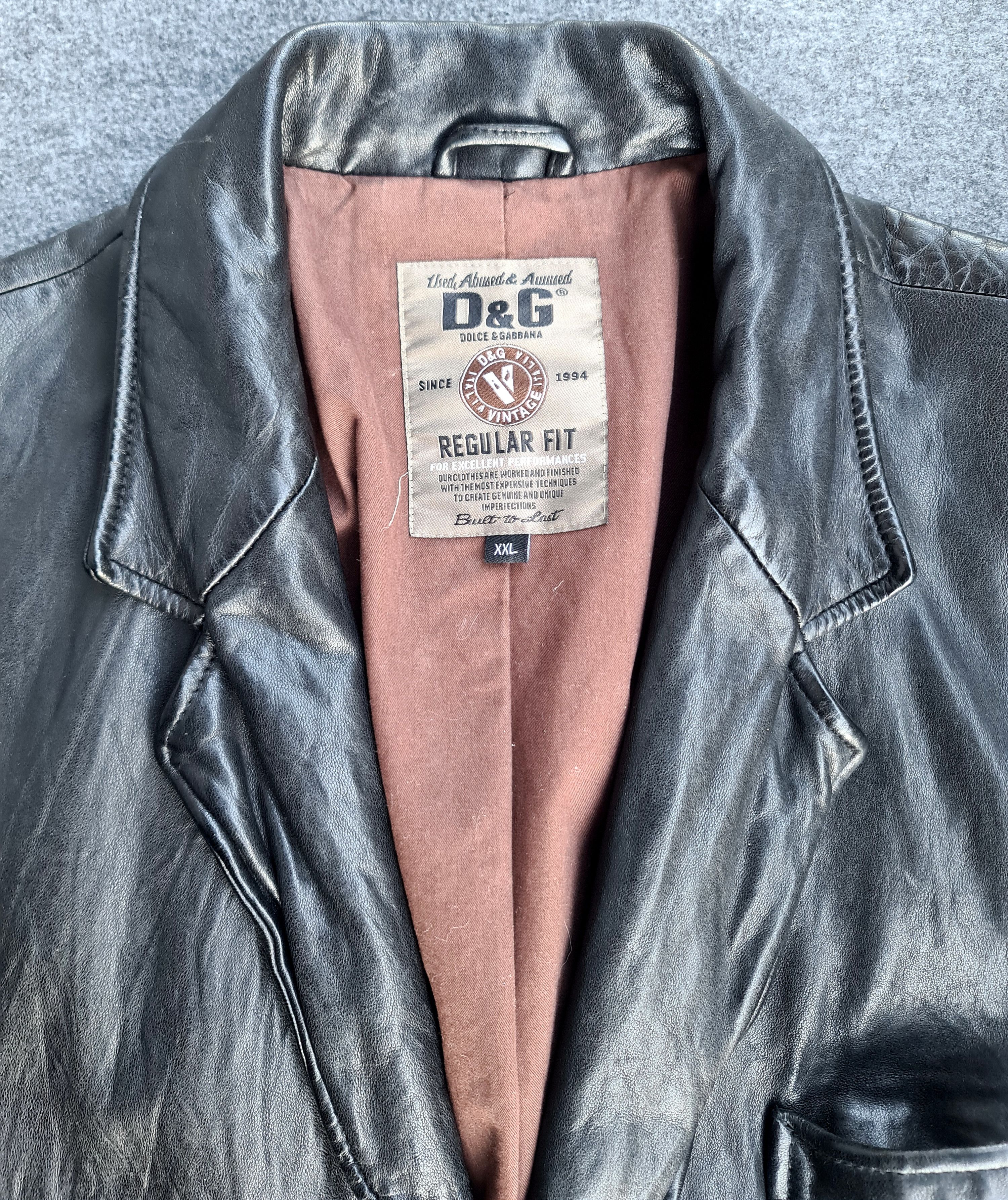Italian Designers D&G Leather Jacket or Leather Blazer Size US L / EU 52-54 / 3 - 3 Thumbnail