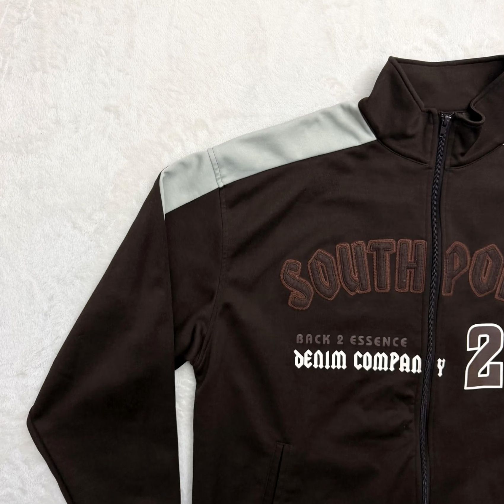 Southpole South Pole Track Jacket Men XL Brown Colorblock Full Zip Pockets Athletic Gym & Training Regular Size US XL / EU 56 / 4 - 5 Thumbnail