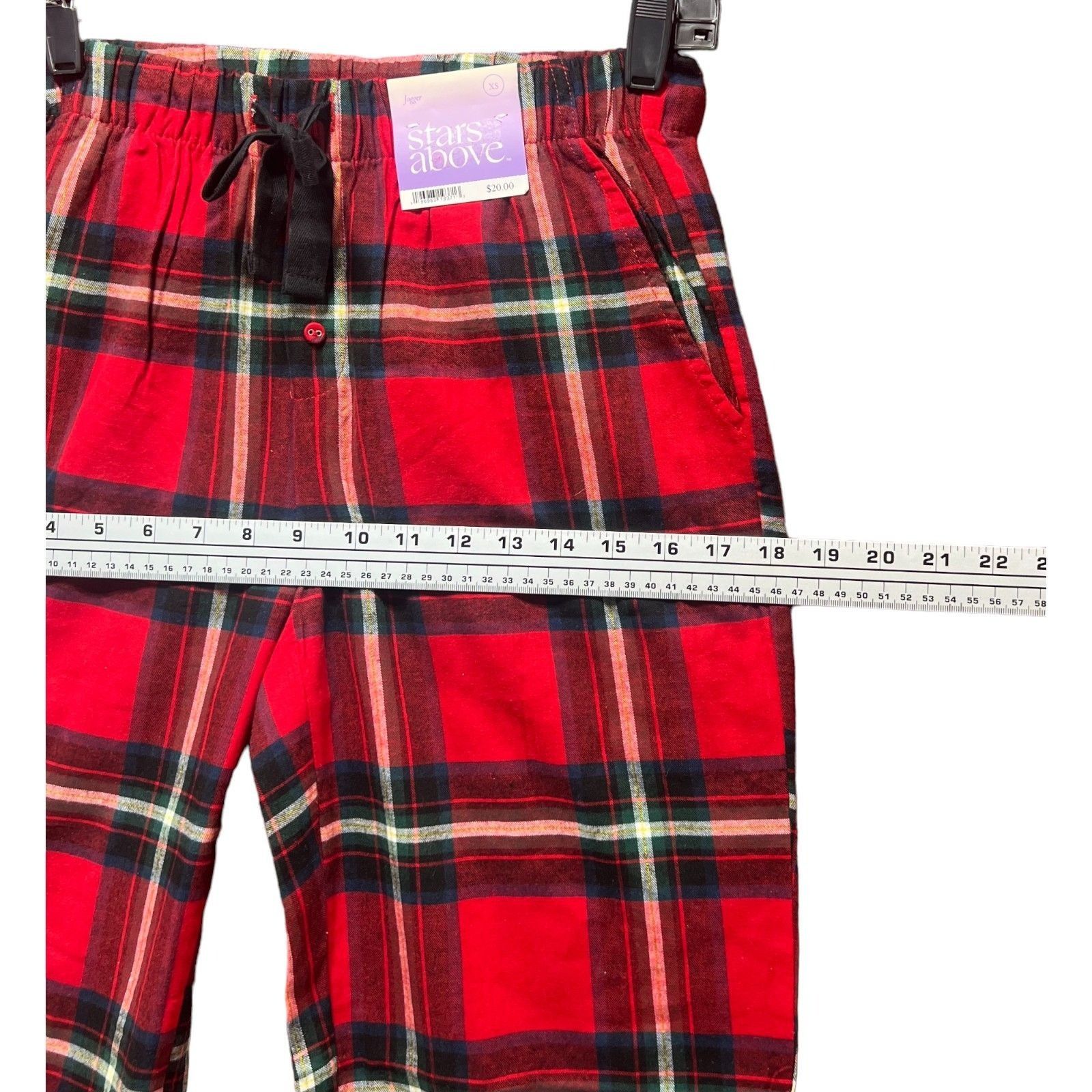Other Stars Above - Women's Red Plaid Jogger Pajama Pants - Red - Size 26" / US 2 / IT 38 - 6 Thumbnail