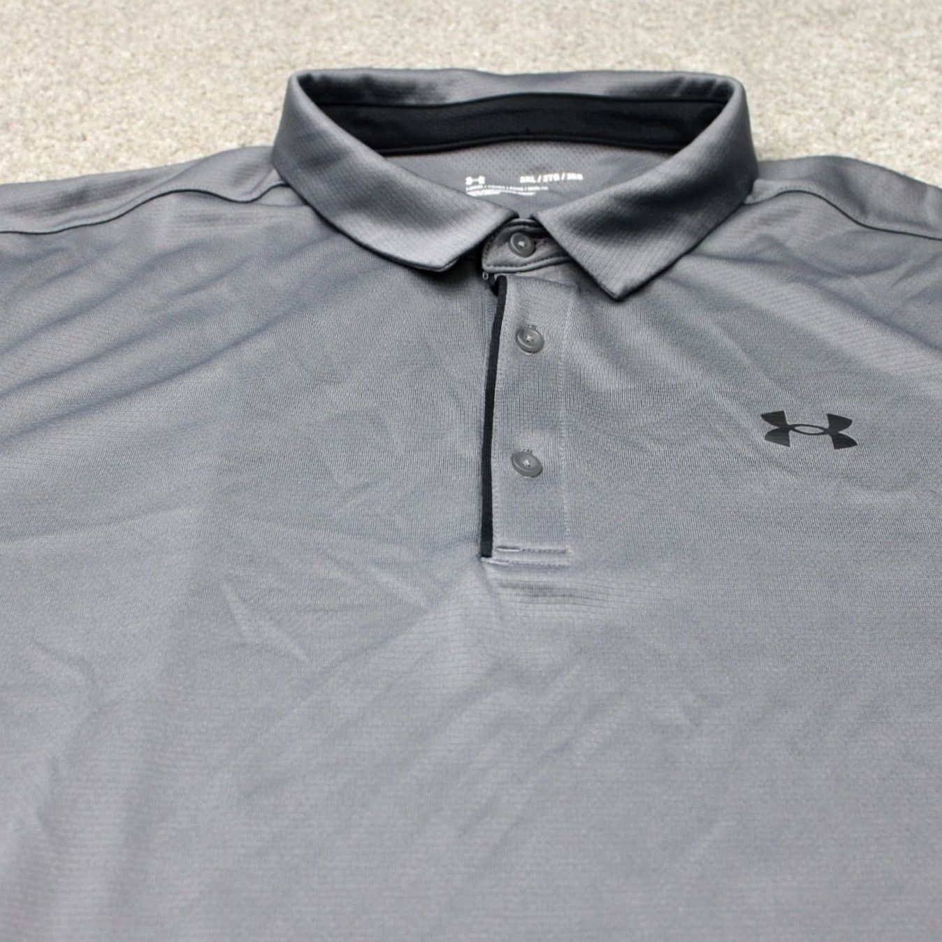 Under Armour Under Armour Tech Polo Shirt Mens 3XL Gray UA Loose Fit Short Sleeve Poly Shirt Polo Polo Shirt Gray Mens 3XL Under Armour HeatGear Regular Fit Size US XXL / EU 58 / 5 - 5 Thumbnail