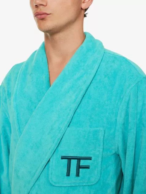Tom Ford o1w1db10624 Cotton Robe in Light Blue Size US M / EU 48-50 / 2 - 4 Thumbnail