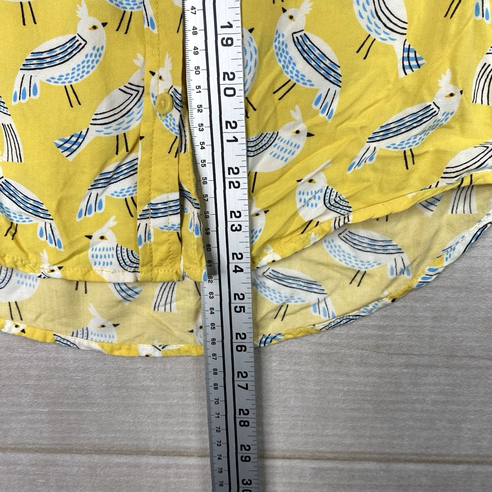Vintage Beach Lunch Lounge Button-Up Top Womens XS Yellow Bird Long Sleeve Rayon Faded? No Size XS / US 0-2 / IT 36-38 - 4 Thumbnail