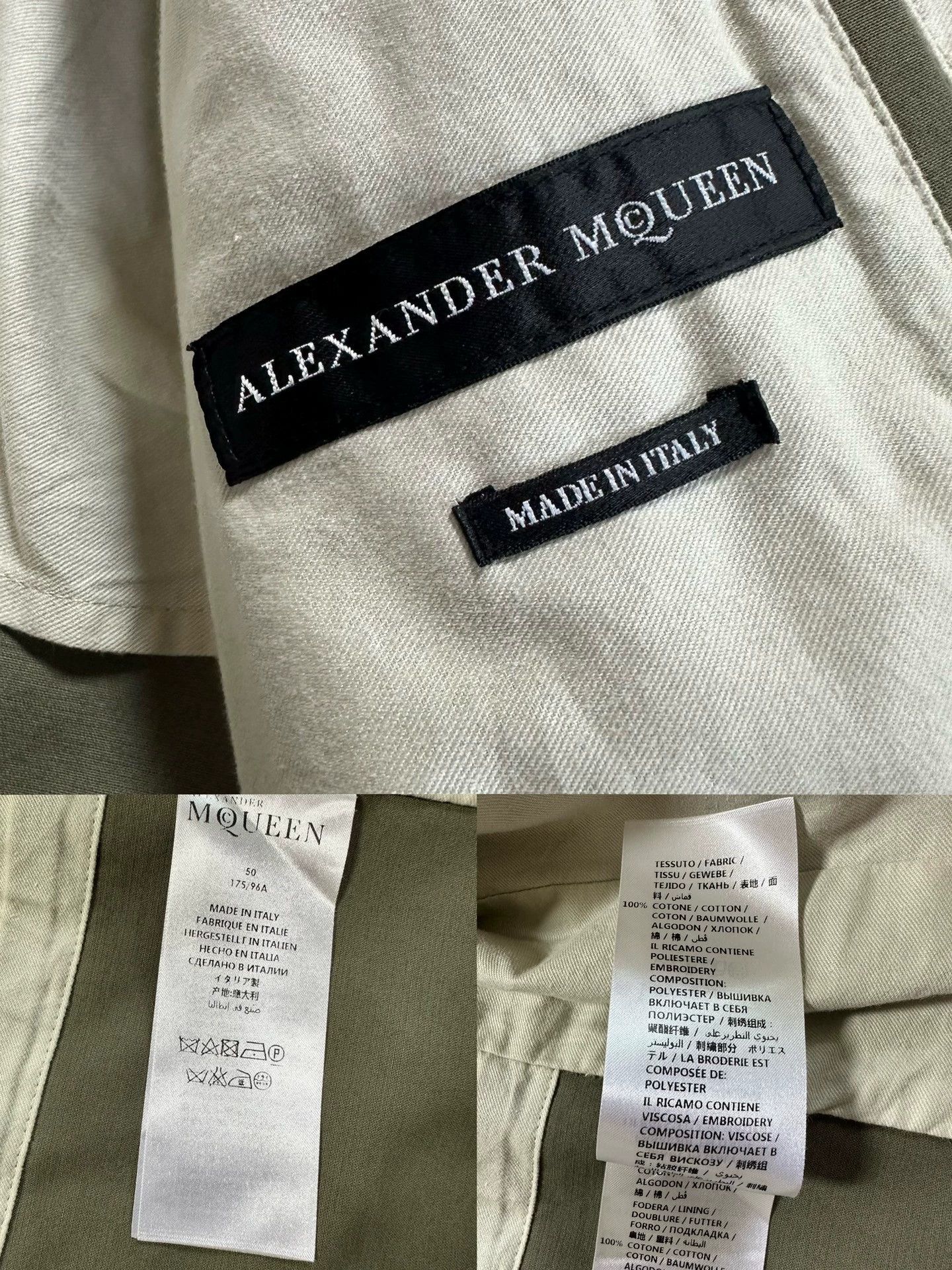 Alexander McQueen olive green embroidered military jacket Size US L / EU 52-54 / 3 - 9 Thumbnail
