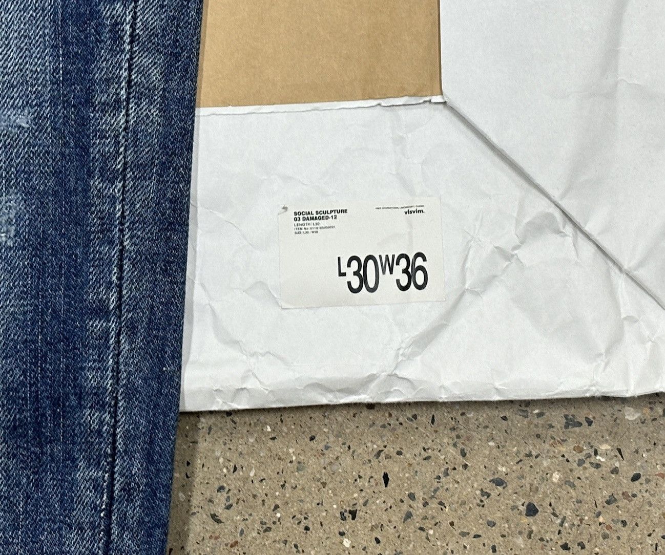 Visvim Visvim 03D12 Social Sculpture 03 Damaged-12，W36L30 Size US 36 / EU 52 - 13 Thumbnail