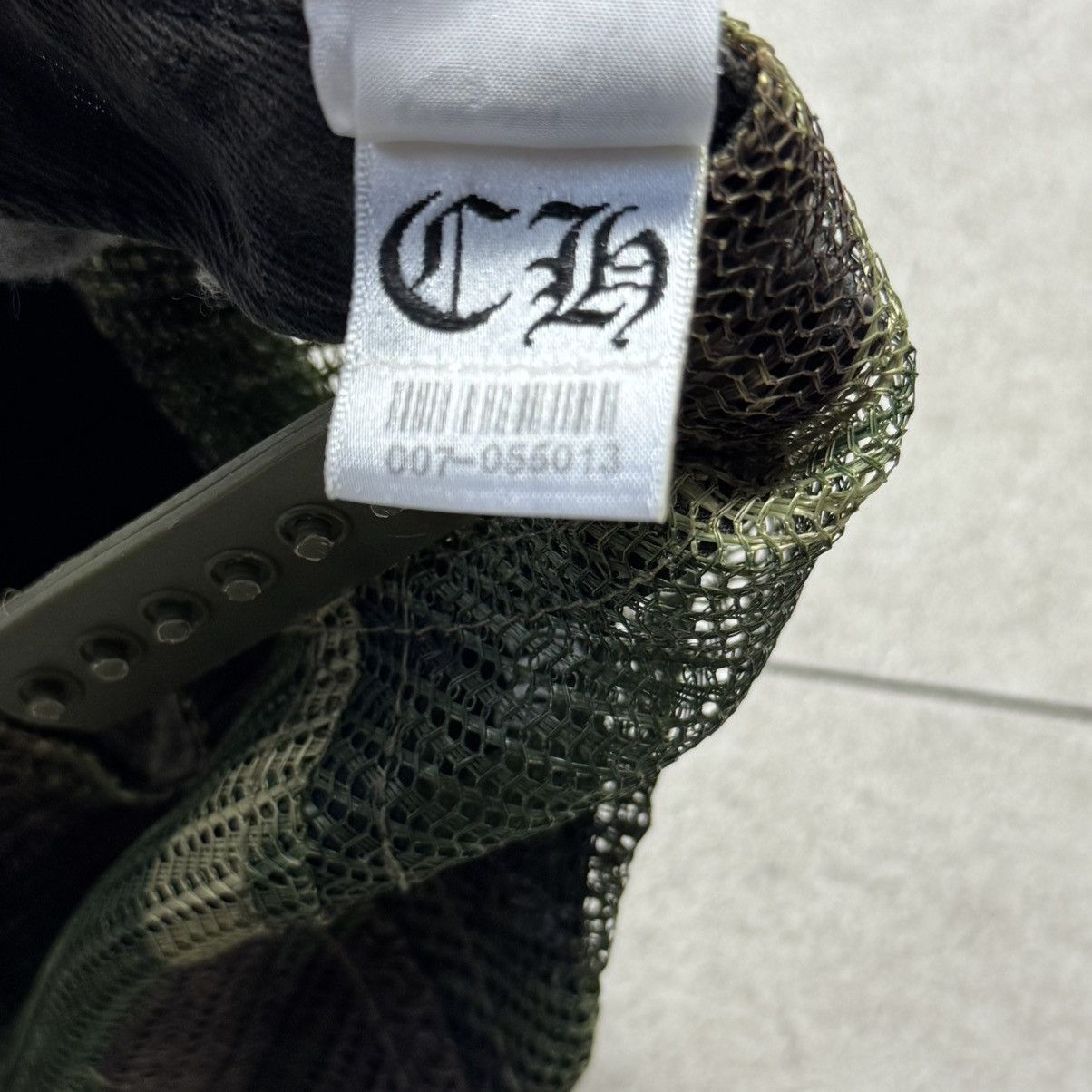 CHROME HEARTS CAMO FUCK TRUCKER HAT