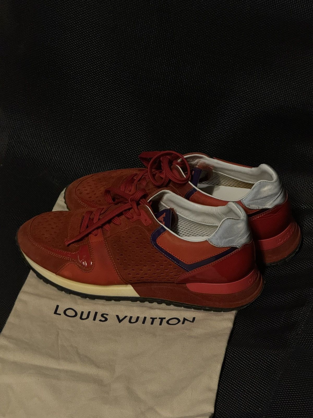 Louis Vuitton Louis Vuitton red suede trainers sneakers Size US 8 / IT 38 - 18 Thumbnail