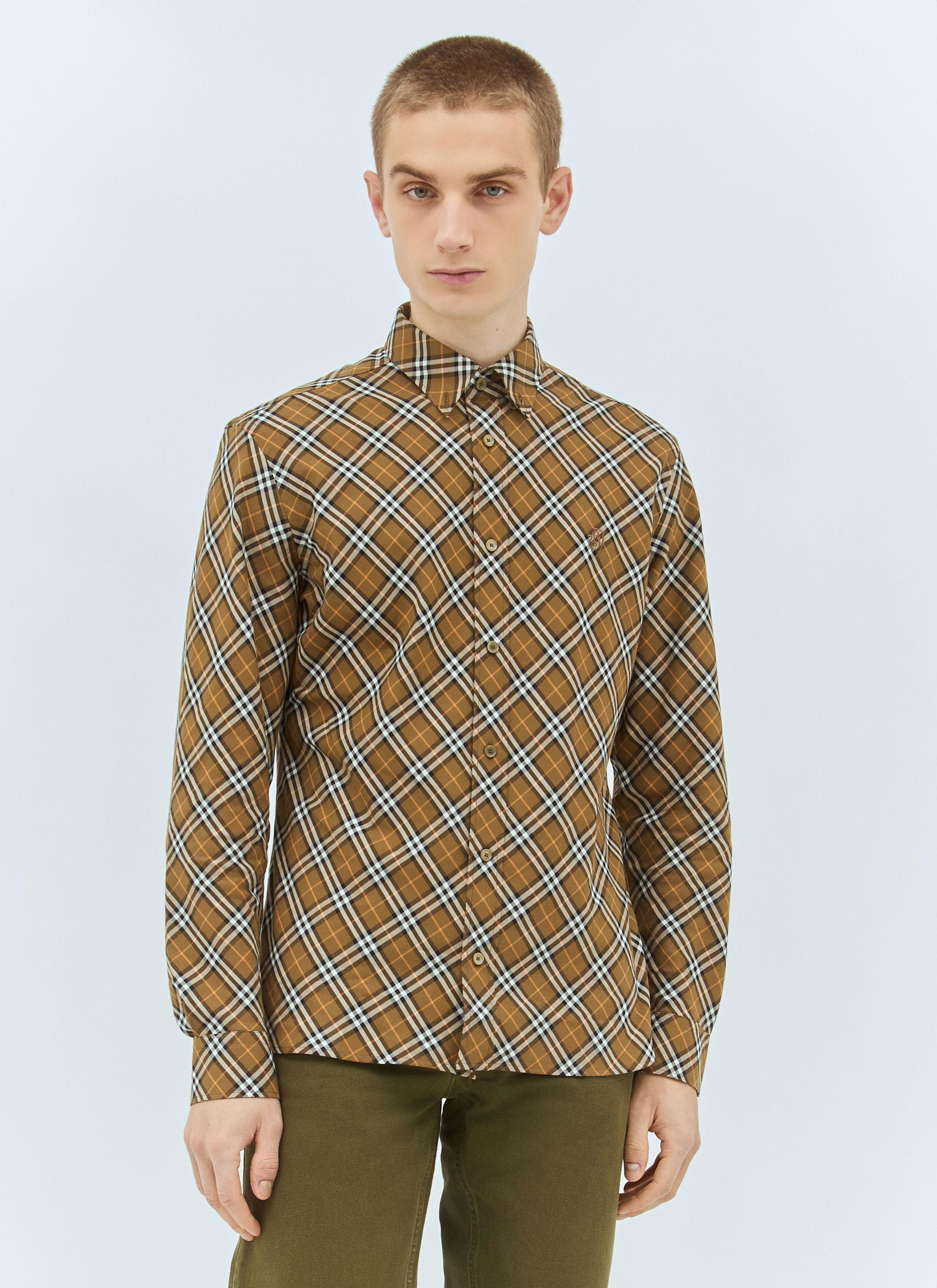 Burberry Check Cotton Shirt Size US L / EU 52-54 / 3 - 1 Thumbnail