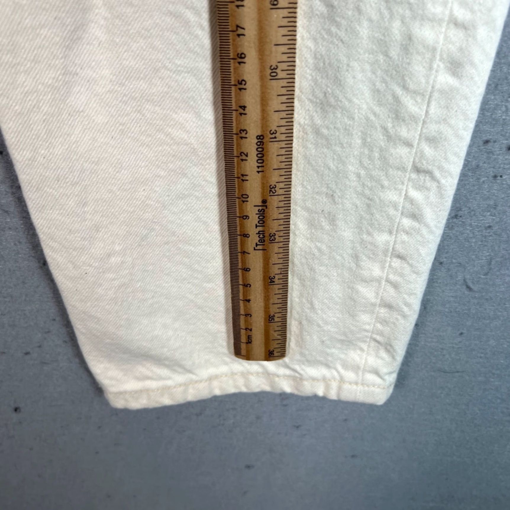 Everlane Everlane The Rigid Slouch Jeans Ivory Womens Size 27 Regular Size 27" / US 4 / IT 40 - 6 Thumbnail