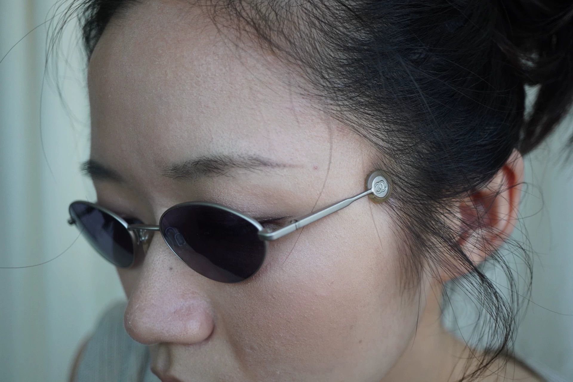 Chanel Chanel 2001ss Purple Lens Silver Temple Sunglasses Size ONE SIZE - 7 Thumbnail