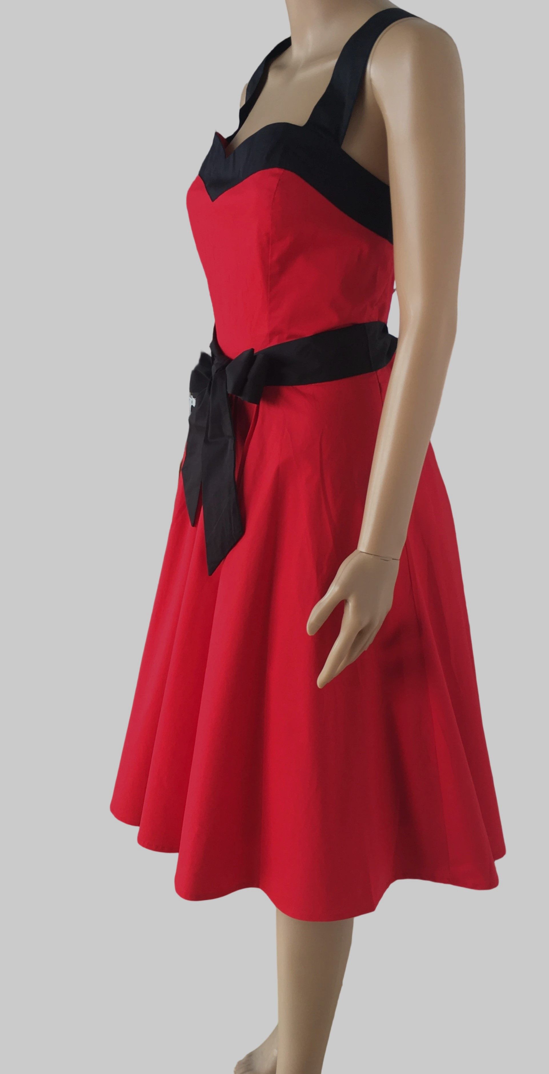 Other Red Vintage Style Plus Size Backless Women Dress Size XXL / US 16-18 / IT 52-54 - 2 Thumbnail