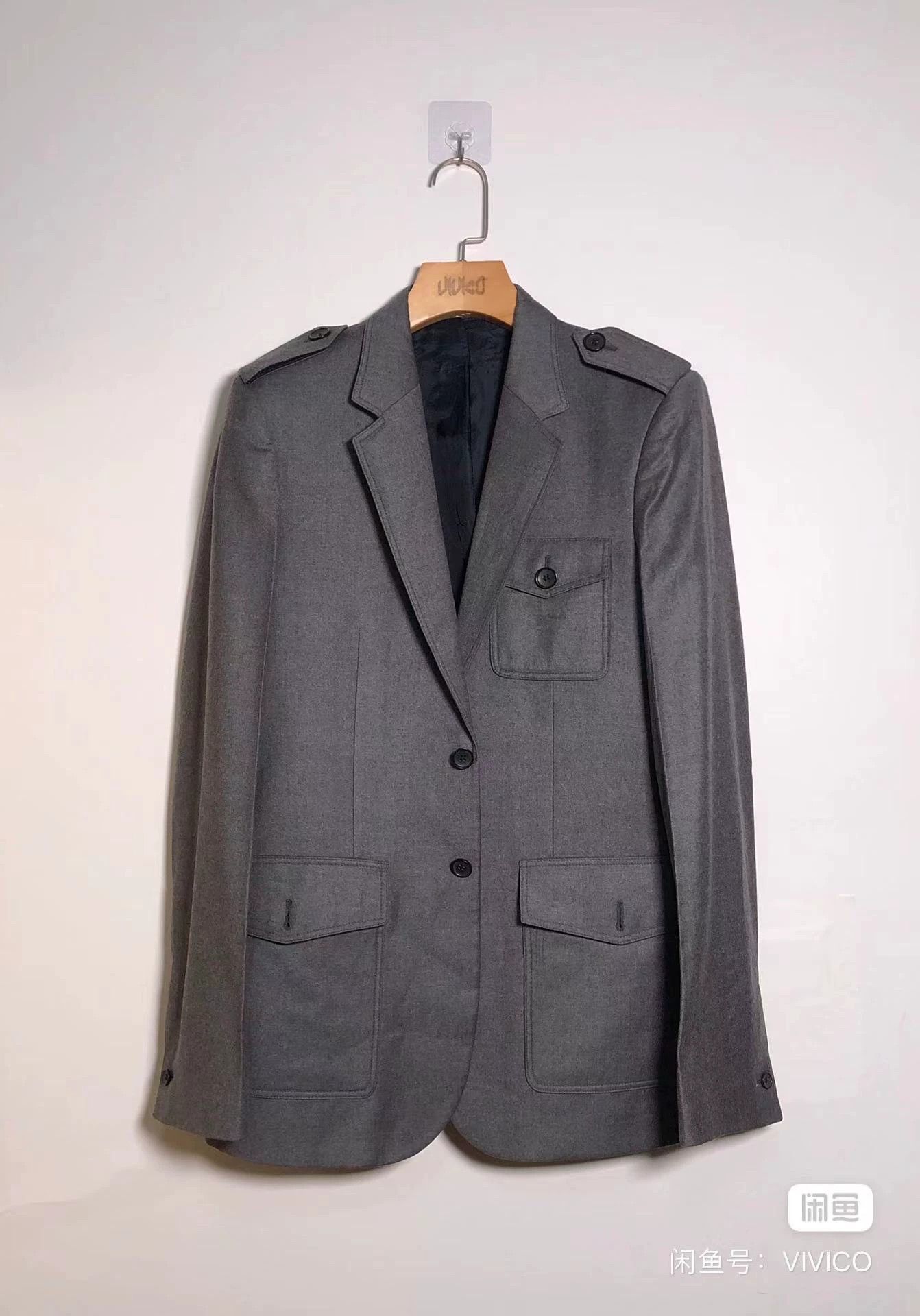 Balenciaga balenciaga dark gray blazer 175+ Size 46R - 2 Thumbnail