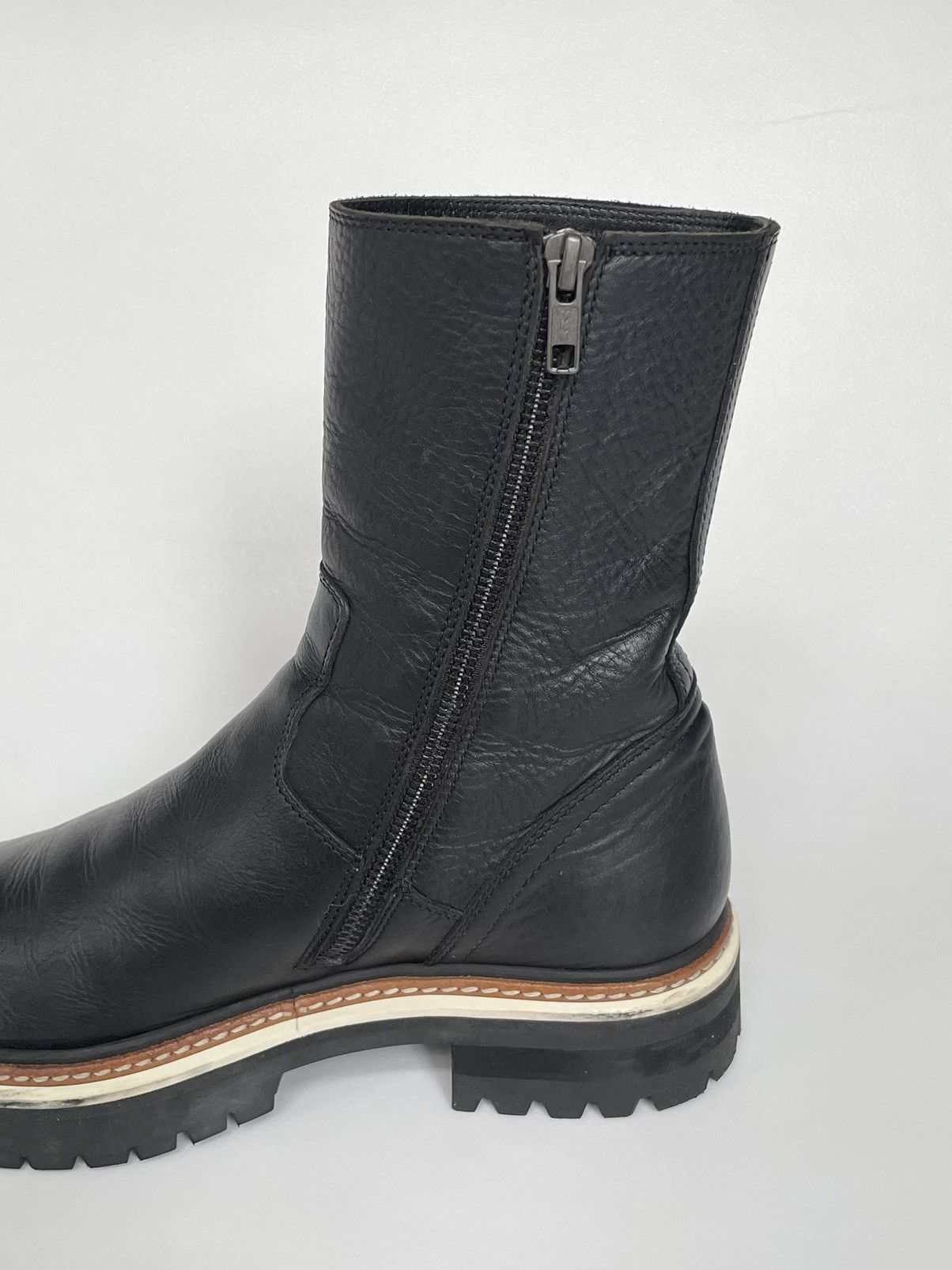Ann Demeulemeester Black Leather ‘Tucson’ Combat Boots Size US 10 / IT 40 - 8 Thumbnail