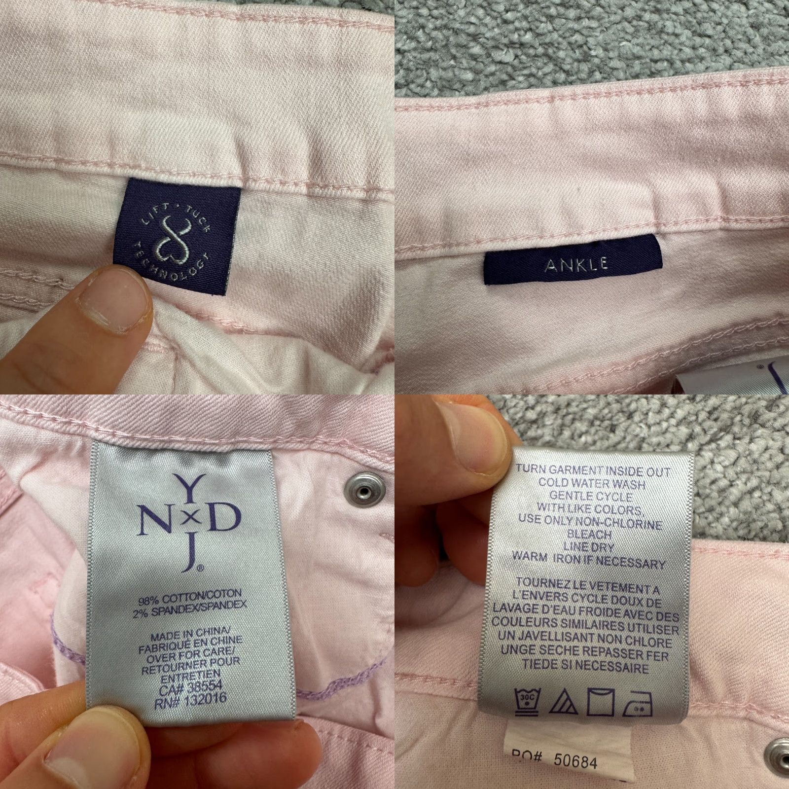 Bdg NYDJ Pink Denim Jeans Womens 10P Petite Ankle Straight Leg High Rise Size 32" / US 10 / IT 46 - 8 Thumbnail