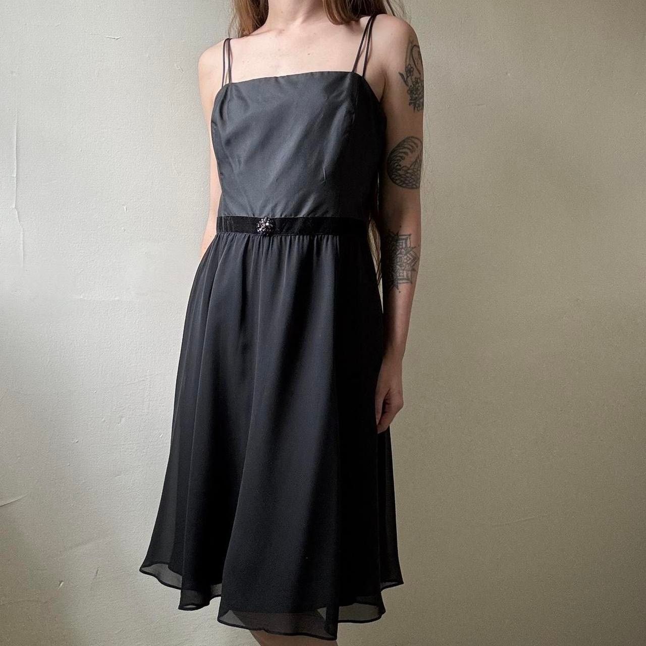 Ann Taylor Vintage Ann Taylor Petites Black Party Dress 2P Silk Party Size XS / US 0-2 / IT 36-38 - 1 Thumbnail