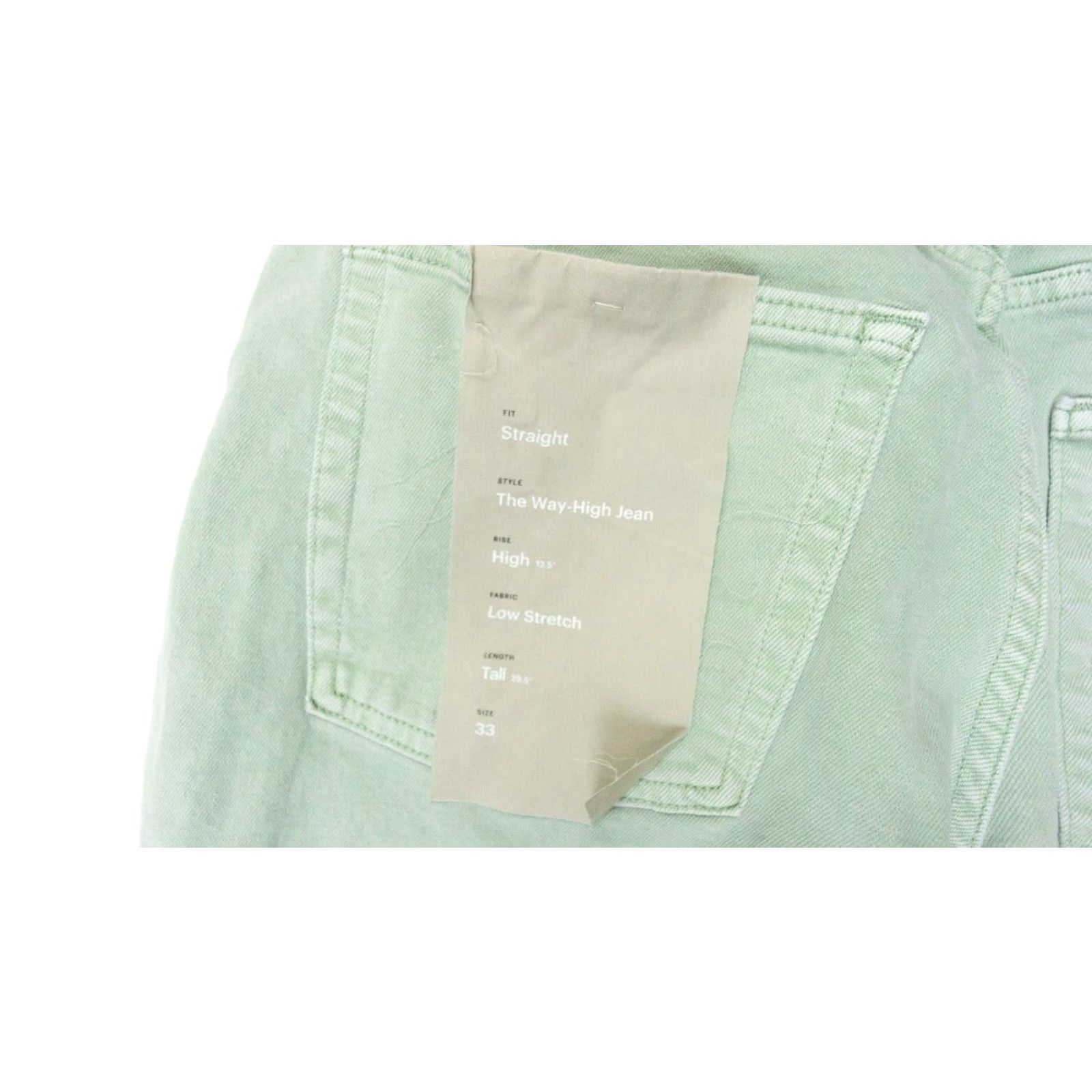 Everlane Everlane The Way High Jeans - Women’s Denim 33 Tall Green High Rise Straight Leg 5-Pocket Jeans Womens Size 24" / US 00 / IT 34 - 6 Thumbnail